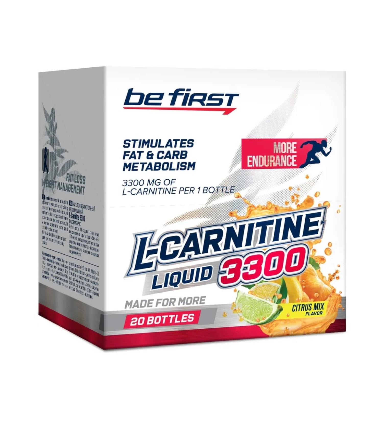 Be First L-Carnitine L-Carnitine 3300 20 AMP citrus mix