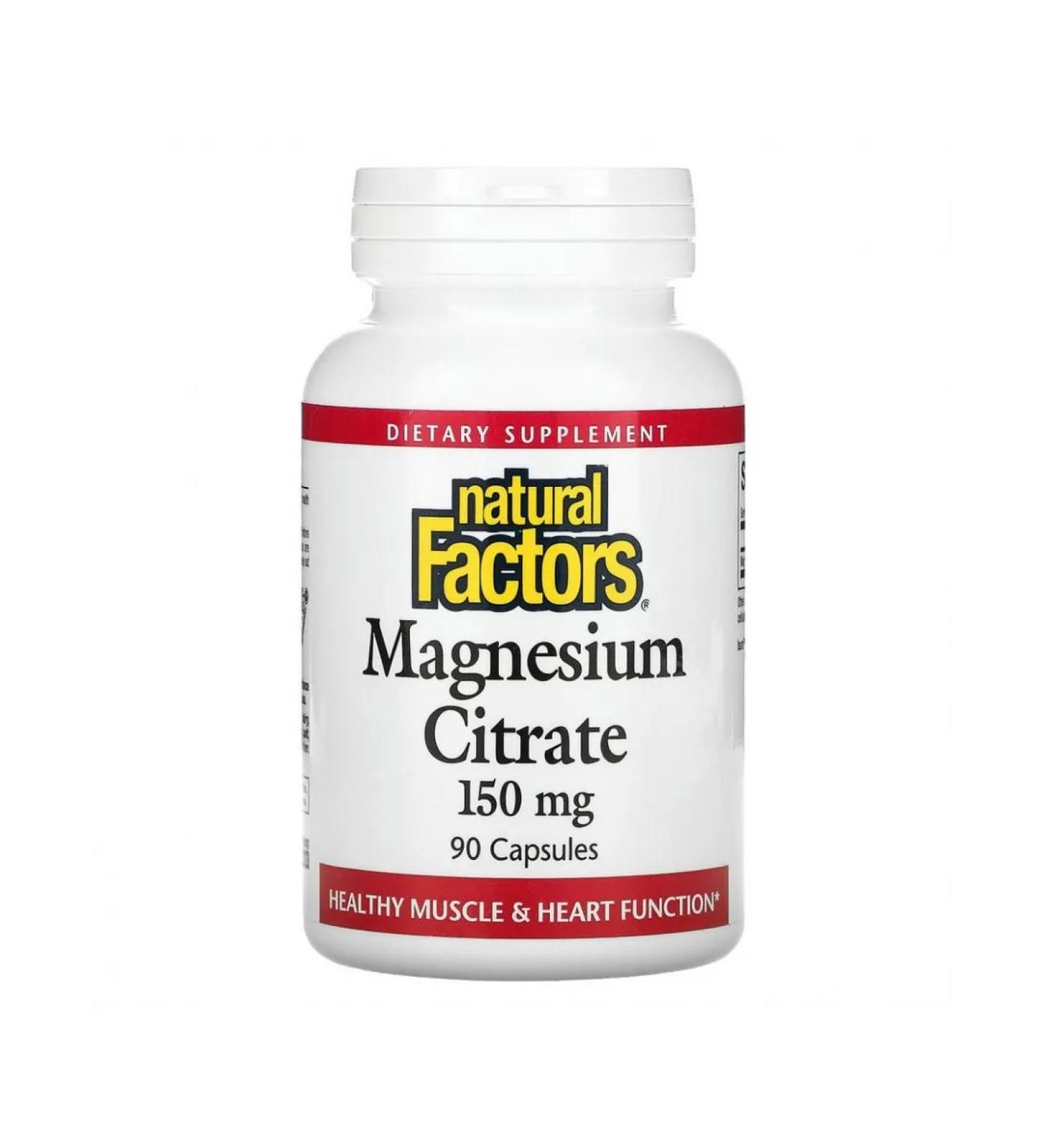 Natural Factors Magnesium citrate 150 mg 90 capsules