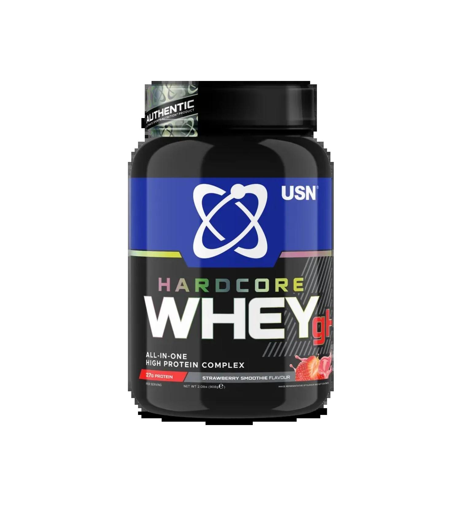 USN Serum protein Hardcore Whey 908 GR strawberries - Buy Online on GoSupps.com
