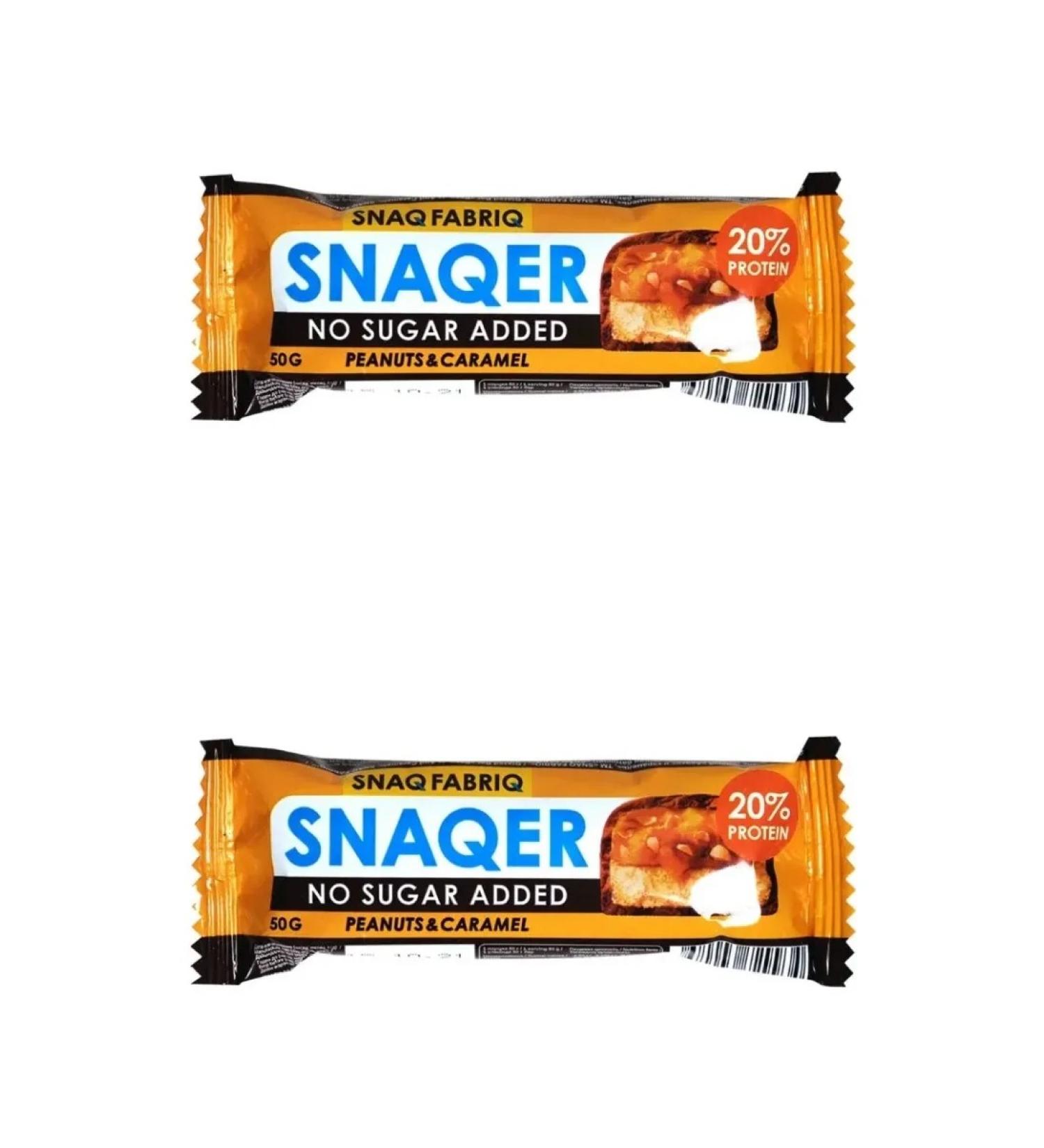 Snaq Fabriq Batonchik protein peanuts and caramel 50 g 2 pcs
