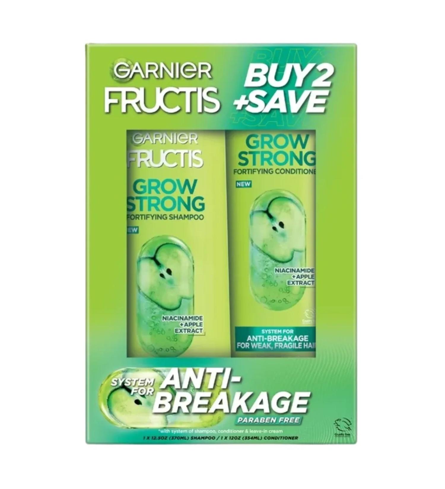 Garniers Strengthening shampoo and air conditioning with an extract apples 370ml - Buy Online on GoSupps.com