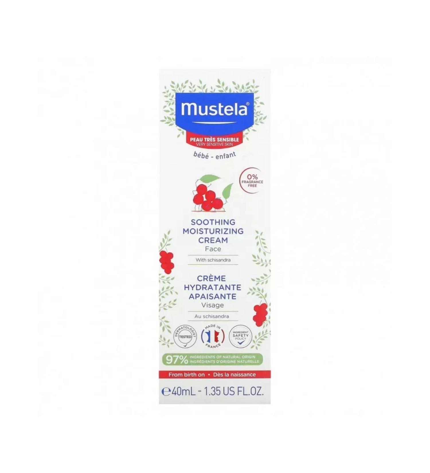 Mustela Hydra Bebe Cream Moisturizer for Facial 40ml - Buy Online on GoSupps.com