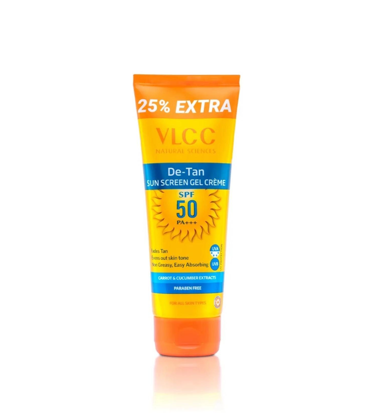 VLCC Waterproof sunscreen cream gel with SPF 50 +25% Extra