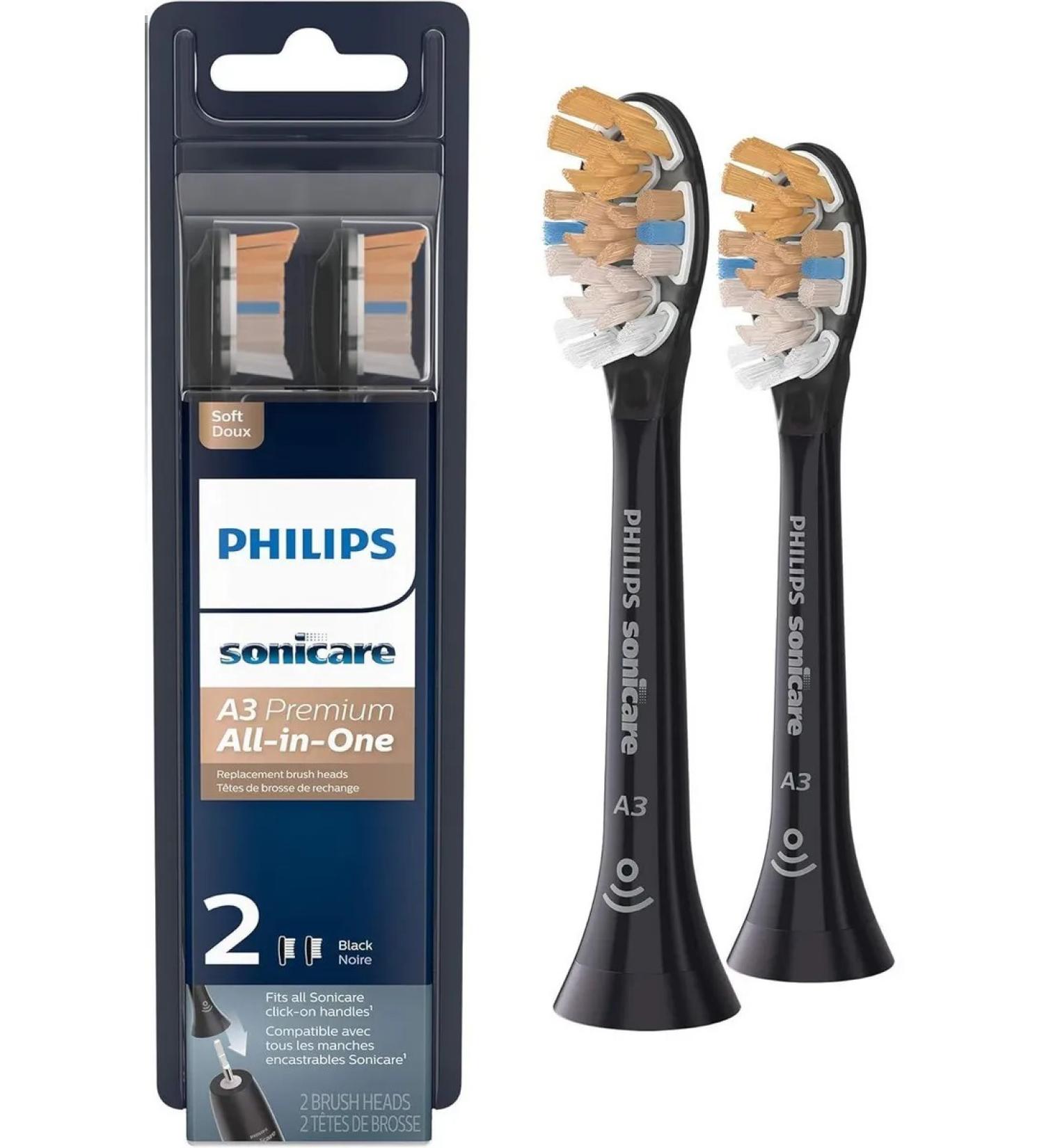 Flooding heads Philips Sonicare A3 HX9092 - 2pcs Black - Buy Online on GoSupps.com