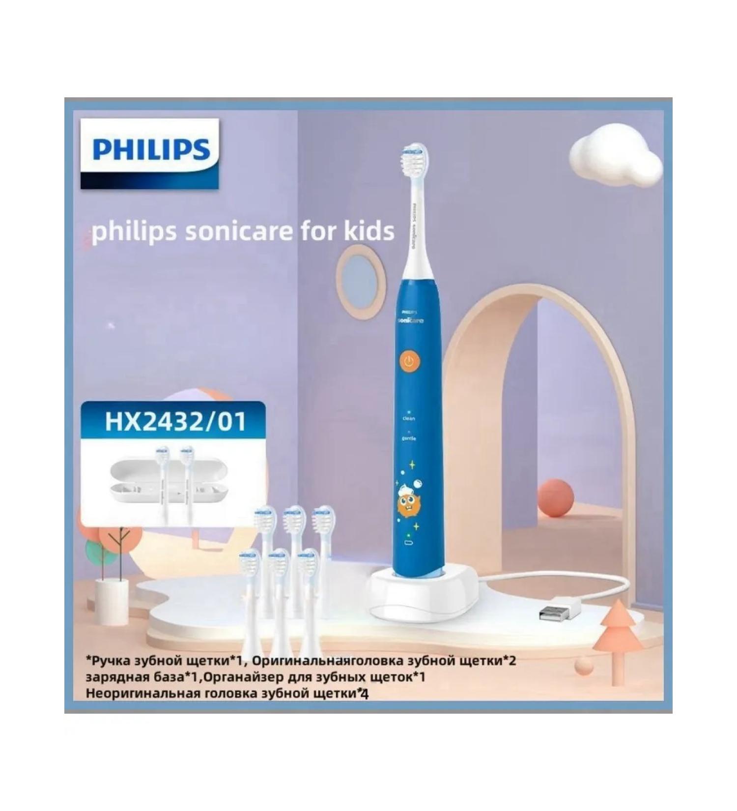 Philips set of dentitions HX2472 Children's transparent blue - Buy Online on GoSupps.com