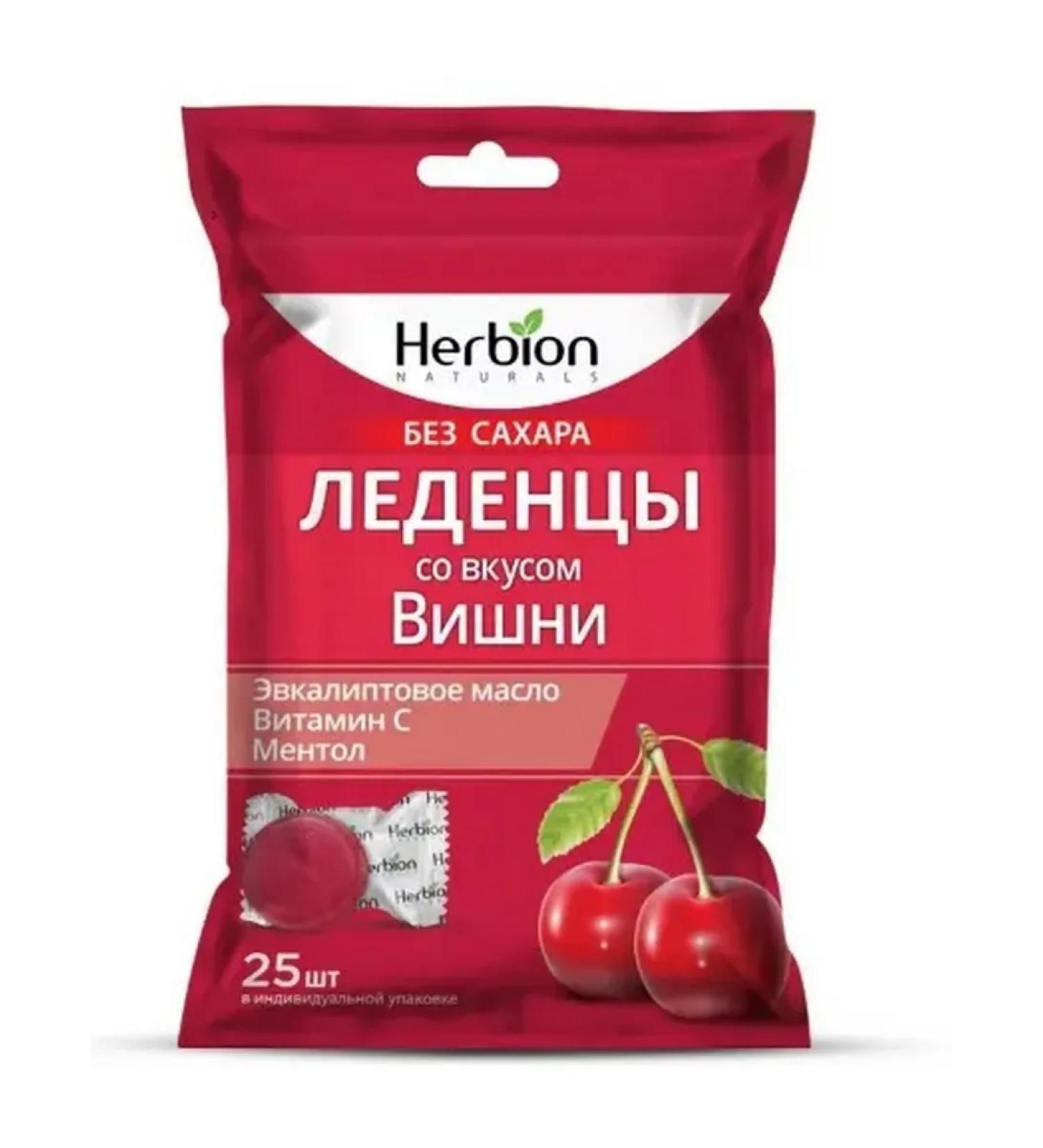 Herbion Lolls with cherry flavor without sugar 25 pcs
