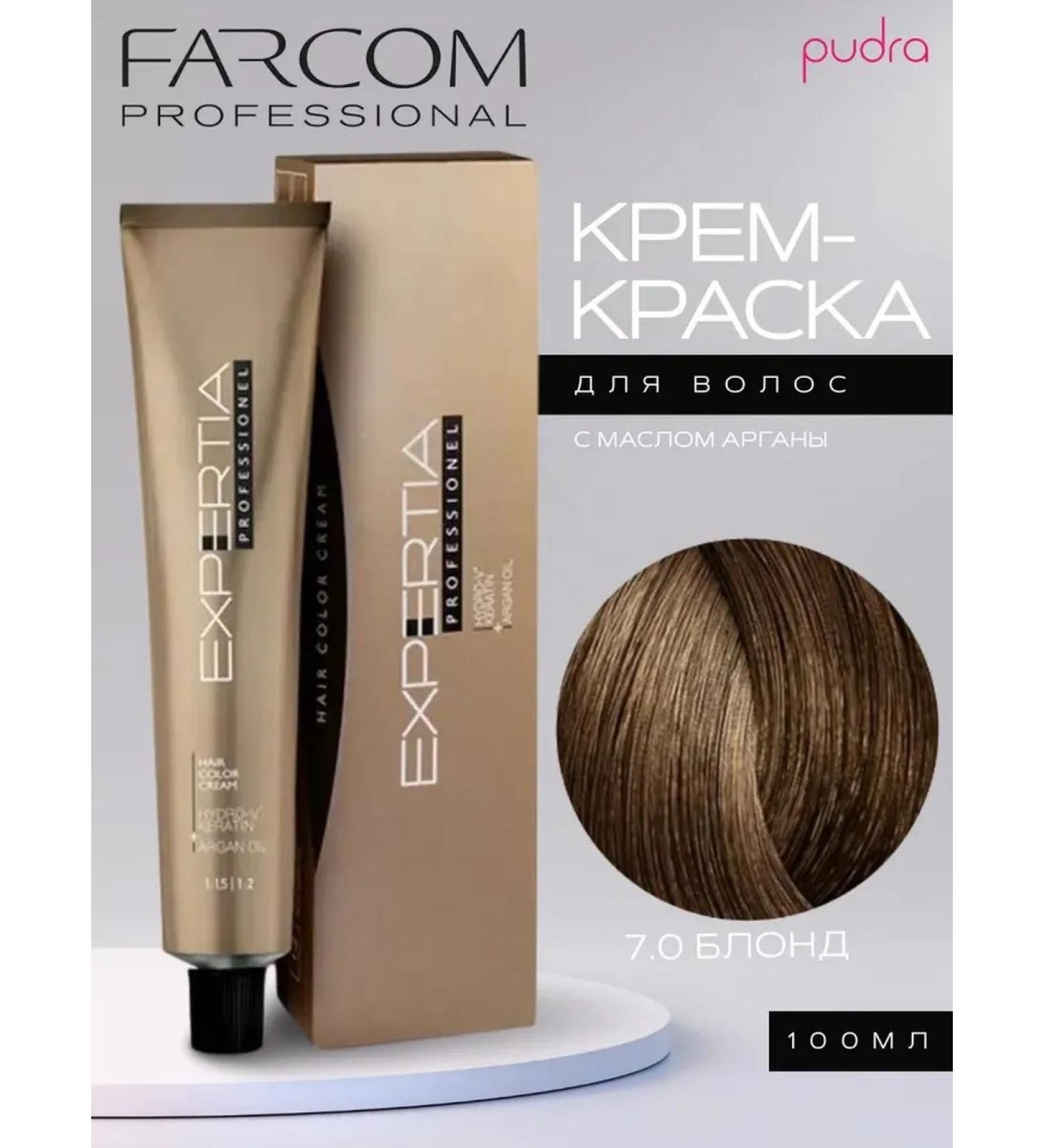 Farcom Hair Cream Expertia Hair Color Cream 7.0