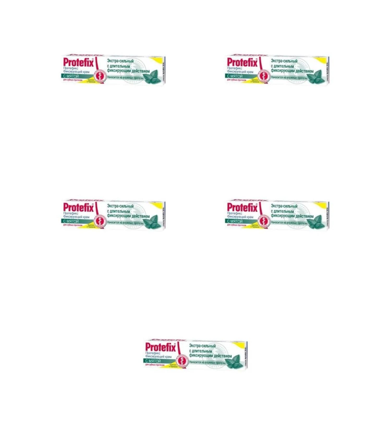 Protefix cream fixer Extra-horsepower 47g mint 5 pcs