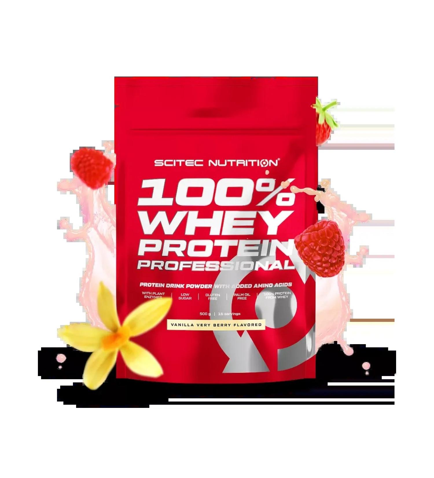 Scitec Nutrition Whey -coil protein Scitec Whey Protein 500G Vanil Berries - Buy Online on GoSupps.com