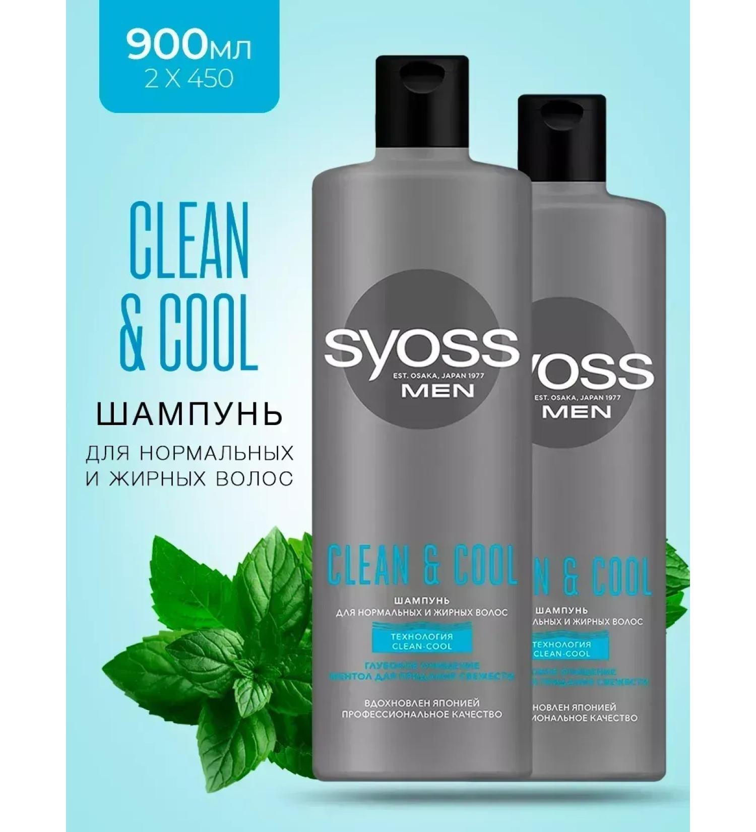 Siess Syoss Men Clean & Cool 450 ml 2 pcs - Buy Online on GoSupps.com