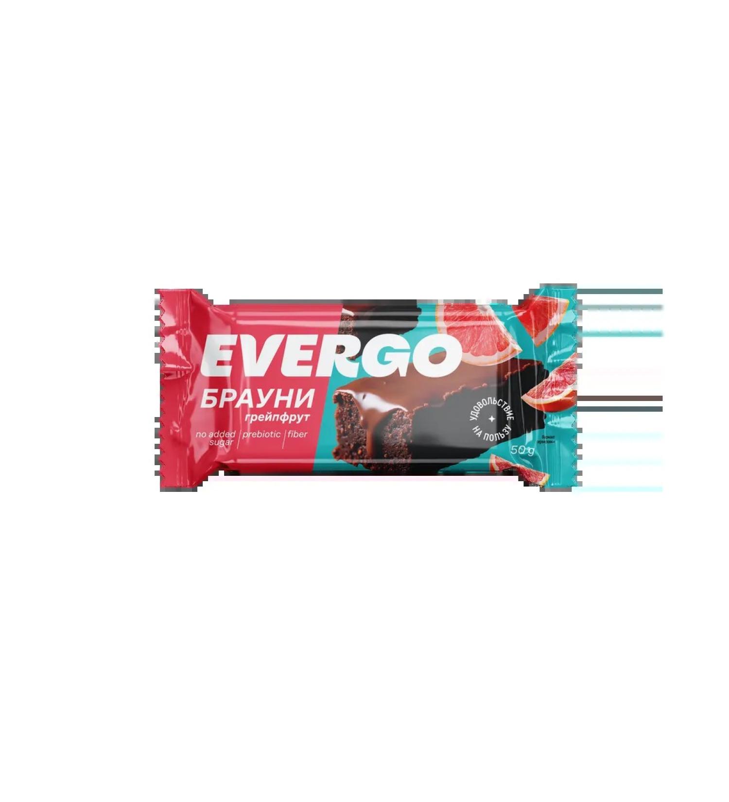 EVERGO Protein cookies Brownie Pies Grapefruit 8 pcs 50g