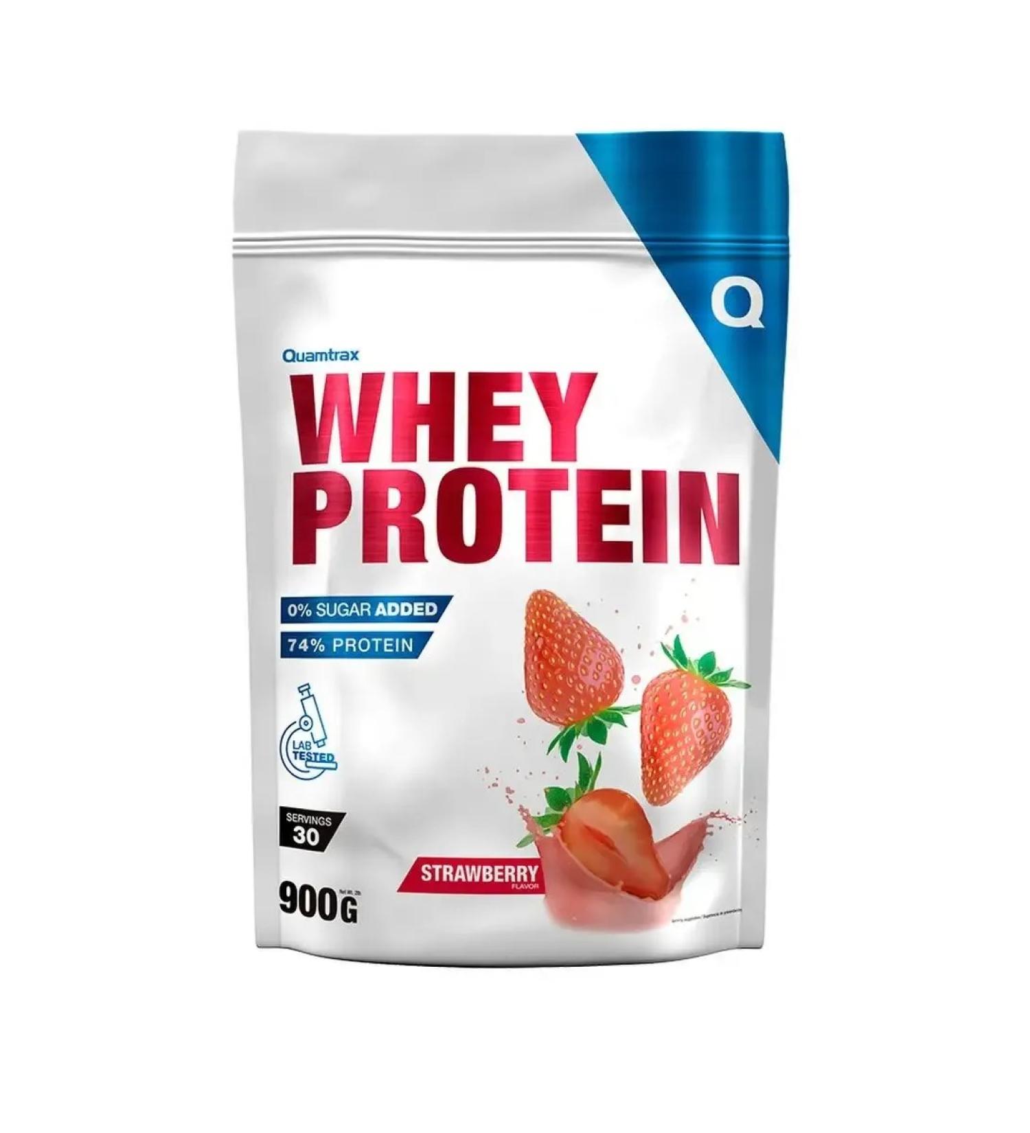 Quamtrax Nutrition Wastein Protein Direct Whey Protein 900G strawberries - Buy Online on GoSupps.com