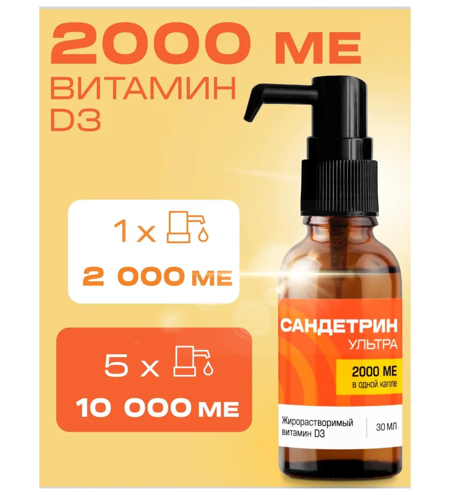 Sandetrin Vitamin D3 2000 me - Buy Online on GoSupps.com
