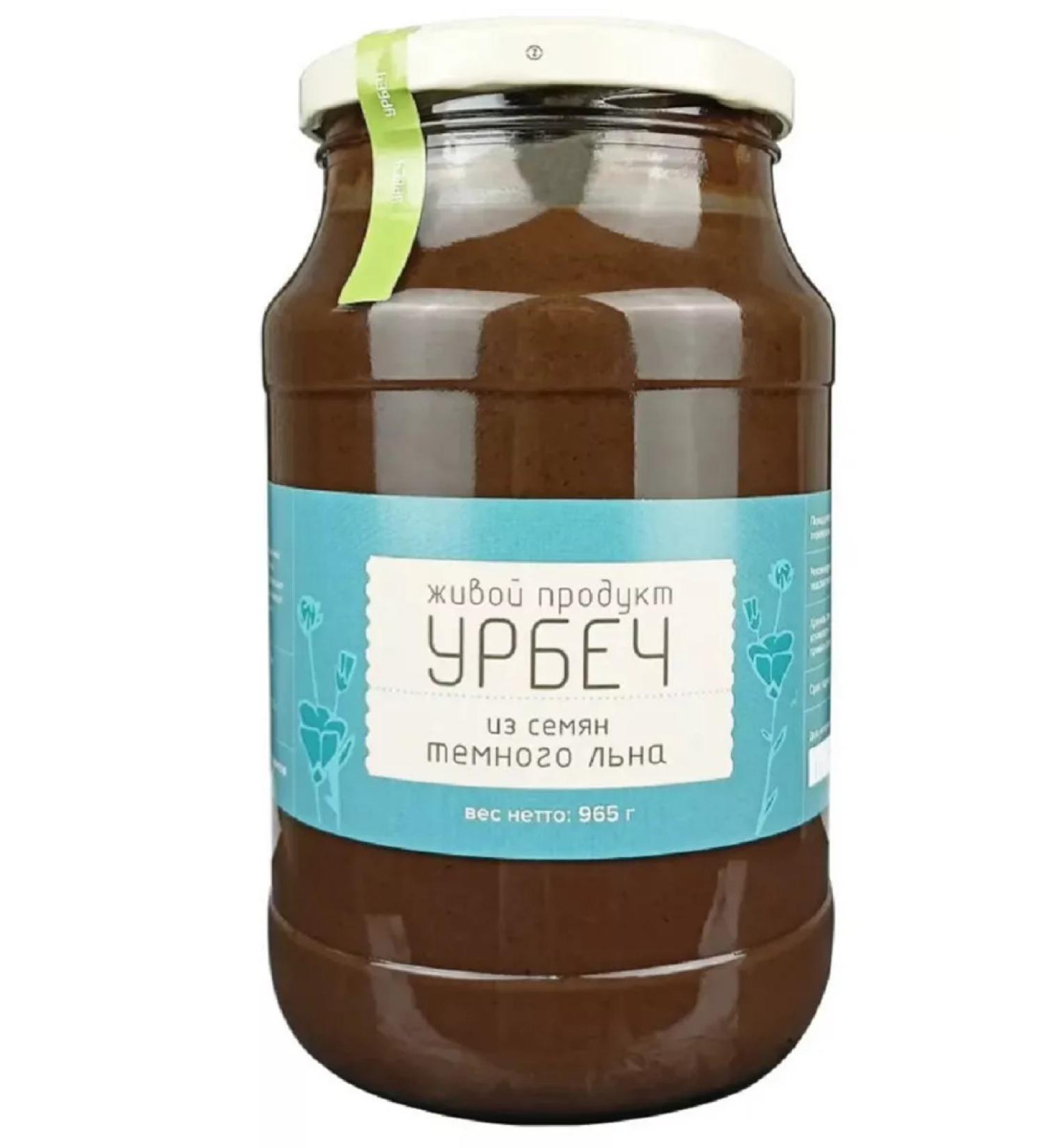 Living product Urbech made of fried dark flax seeds 965 grams