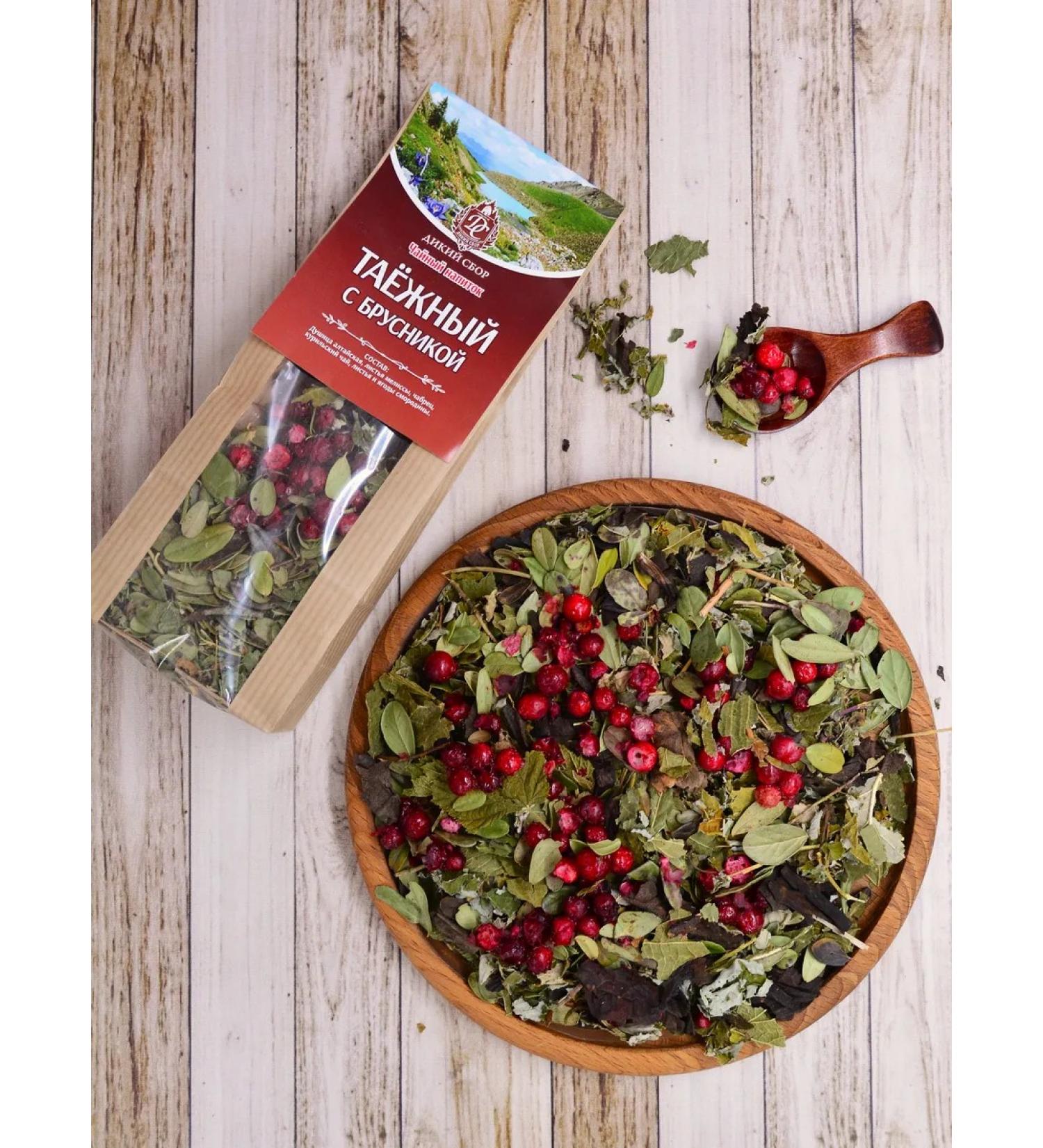 Wild Gathering Taiga tea drink with lingonberry 50g of herbal collection - Buy Online on GoSupps.com