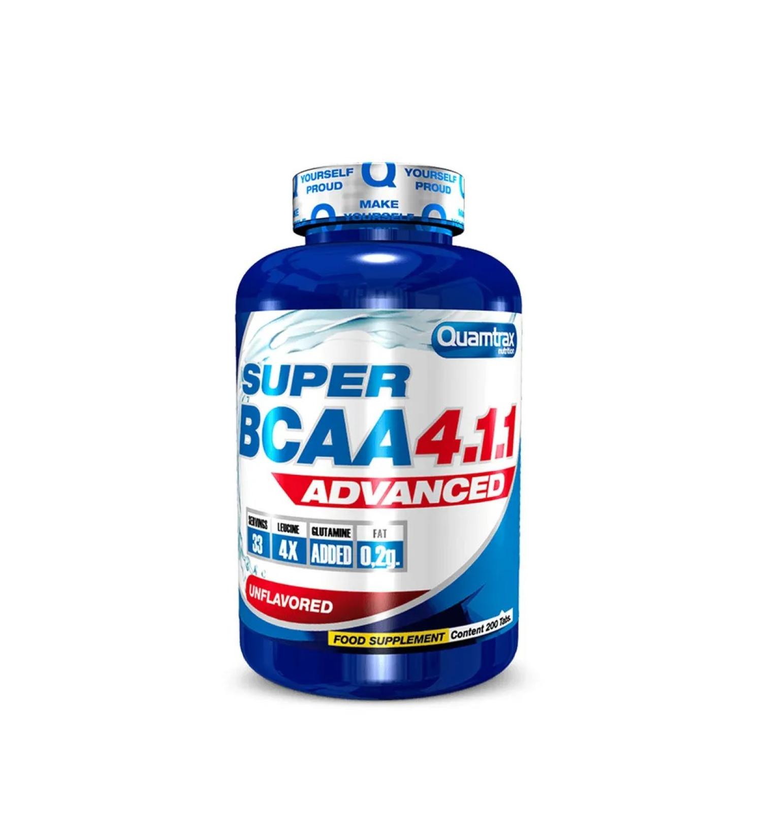 Quamtrax Nutrition BCA amino acid complex Super BCAA 200 tablets