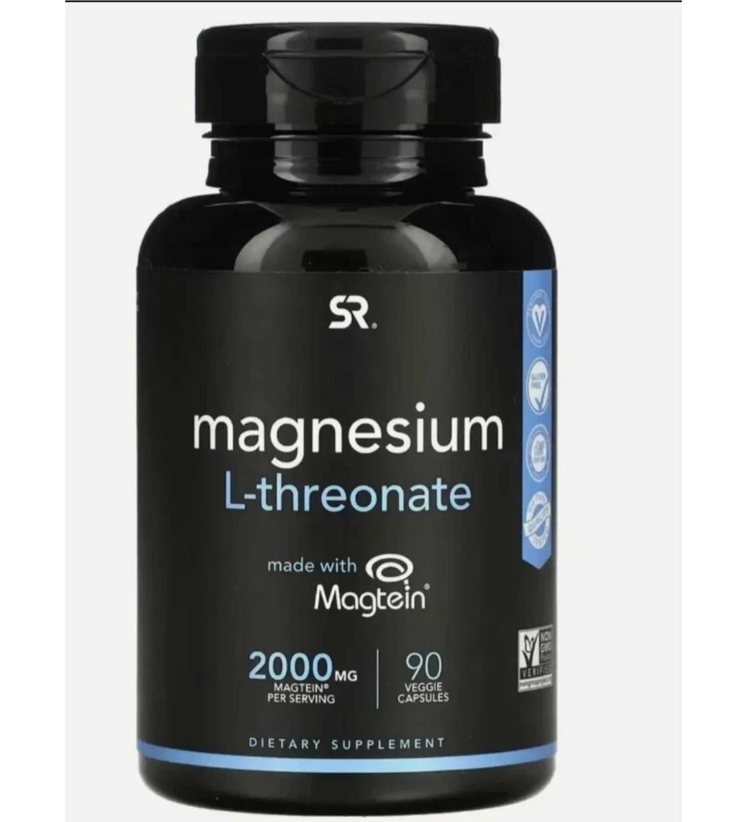 Sports research Magnesi Magnesium L-Threonate 90 capsules dietary supplement - Buy Online on GoSupps.com