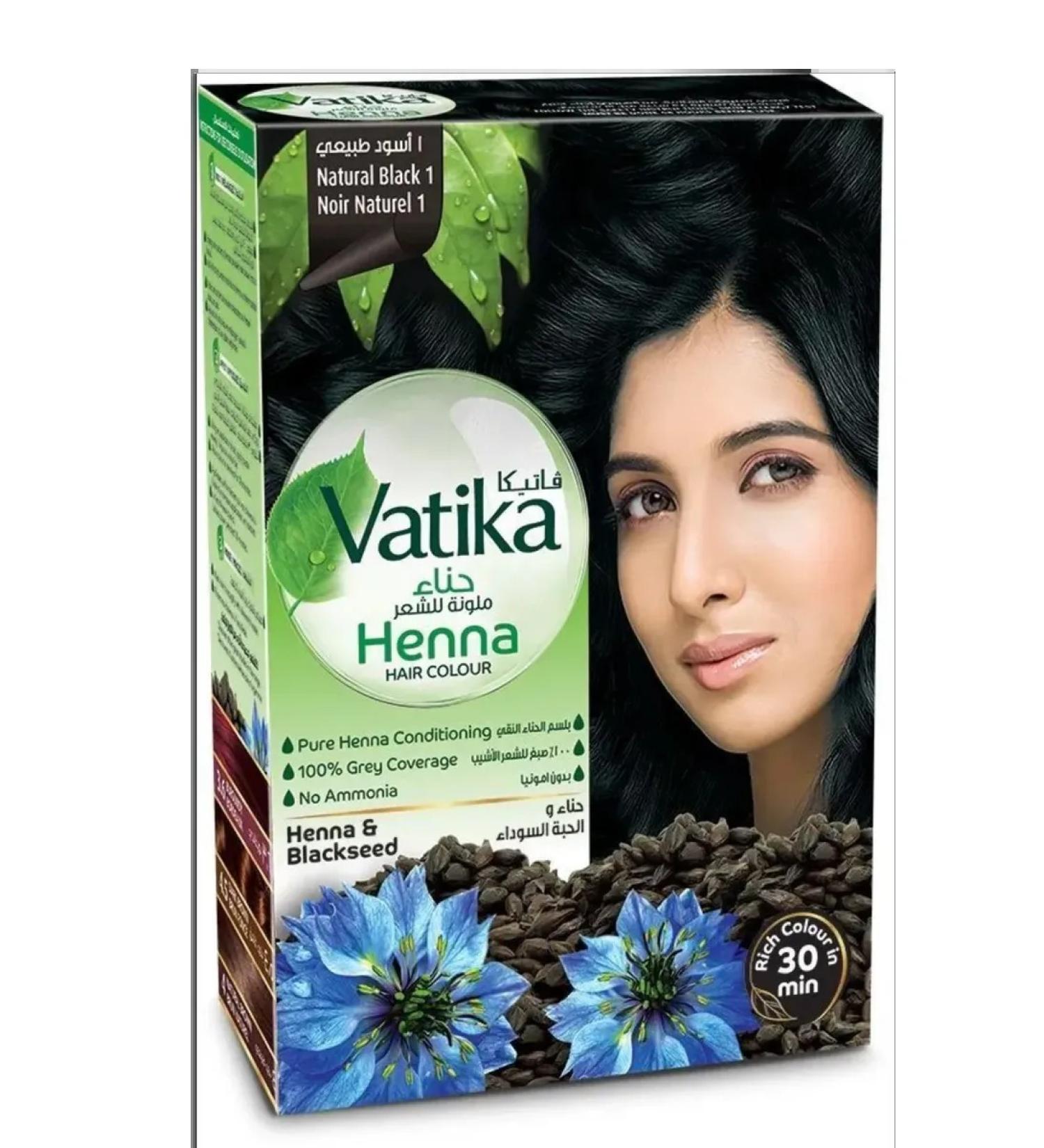 Dabur Henna for hair coloring black 6 bags of 10 g