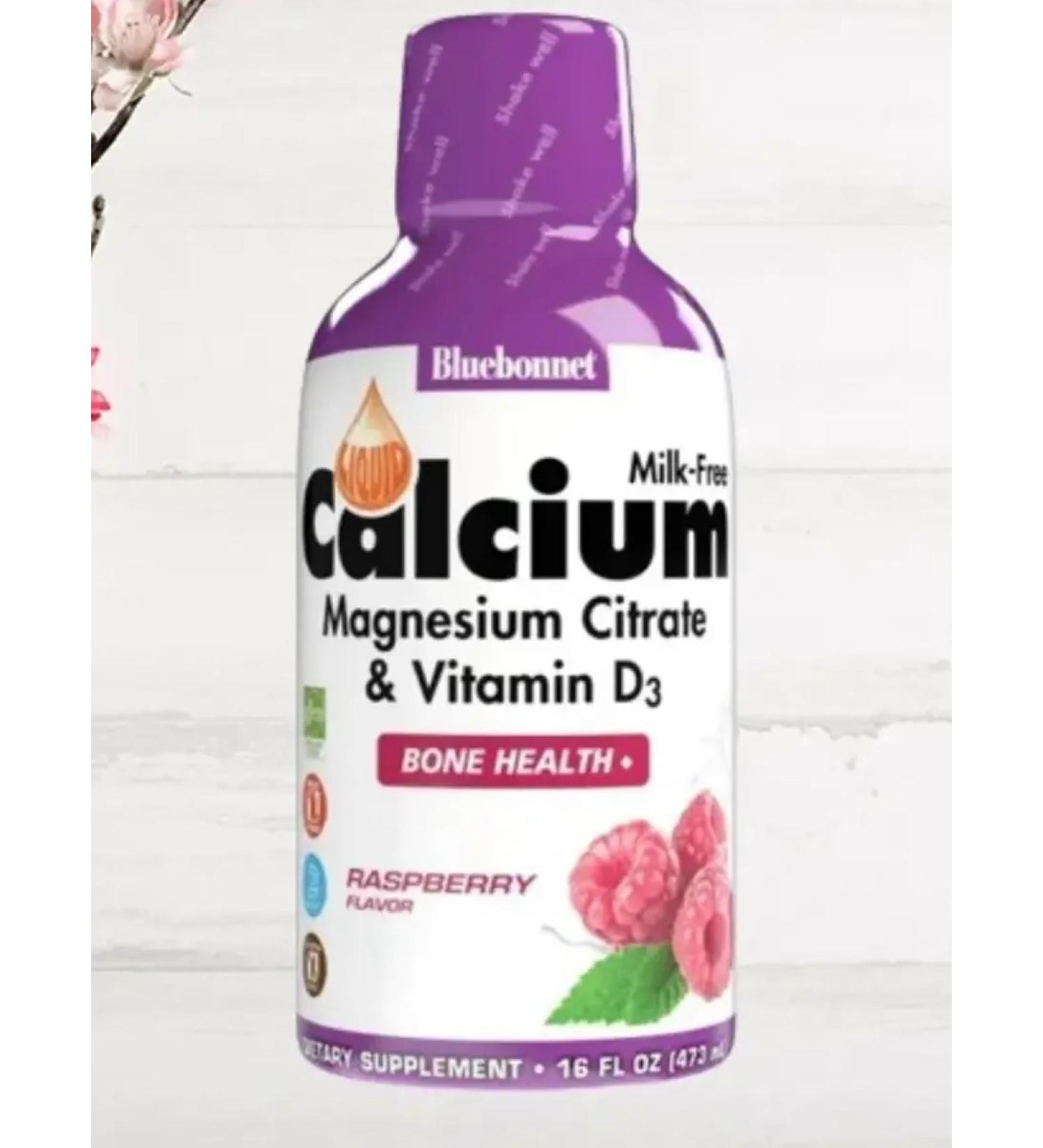 Bluebonnet Liquid calcium and magnesium citrate 472 ml raspberries