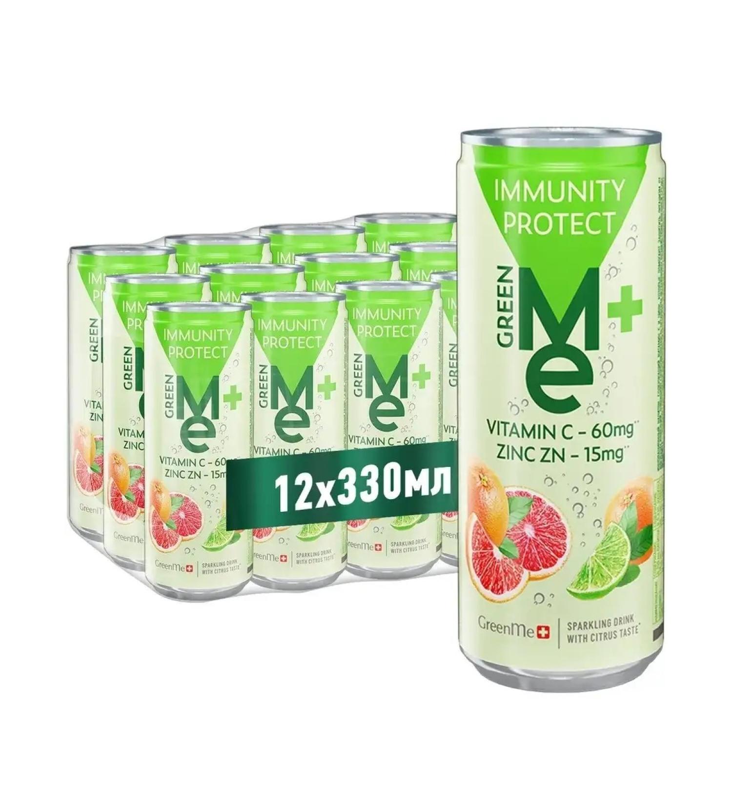 GreenMe Gas. GreenMi drink Plus Protect with vitamin C 0.33LX12pcs - Buy Online on GoSupps.com