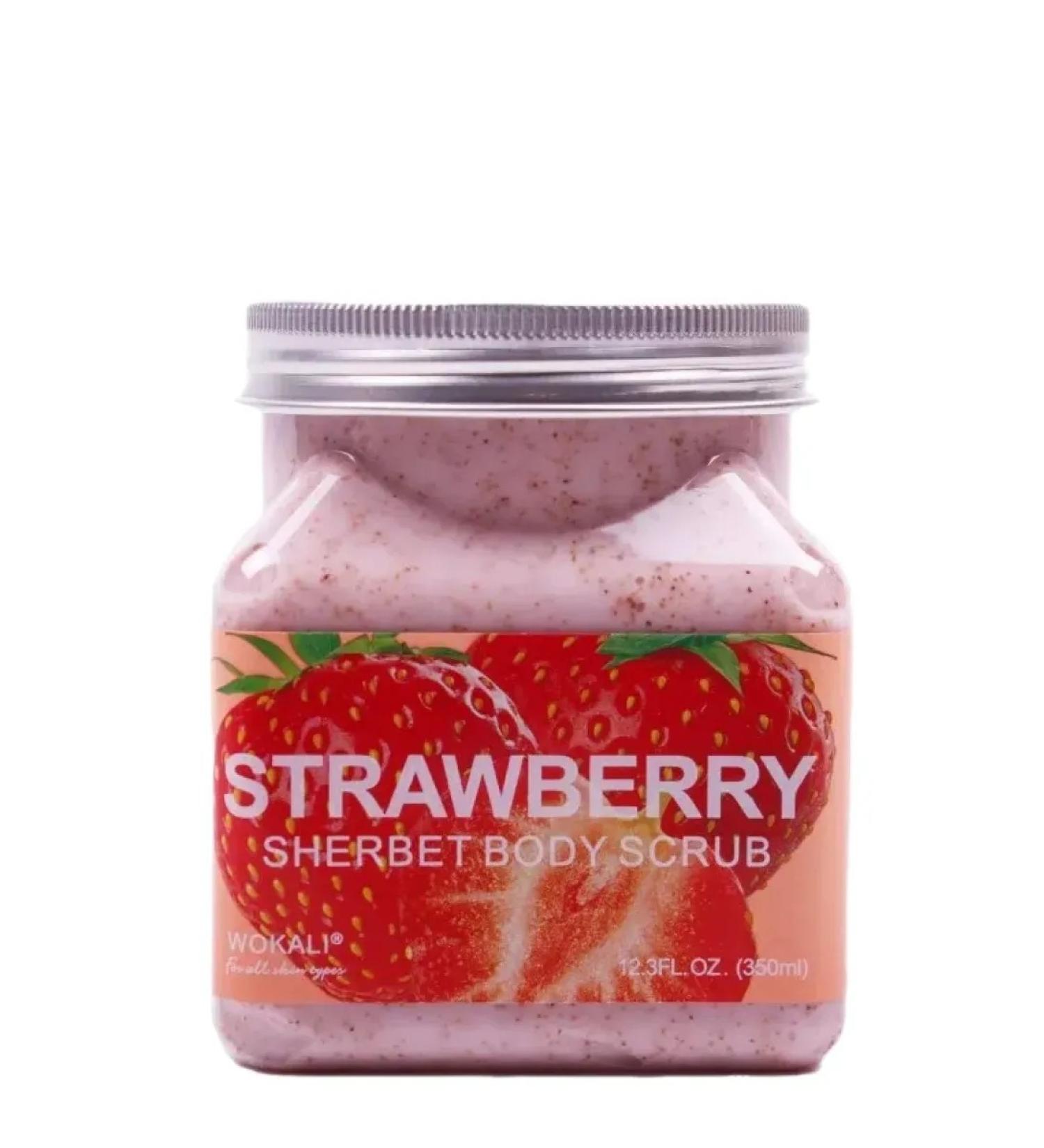 Body scrub with strawberry extract