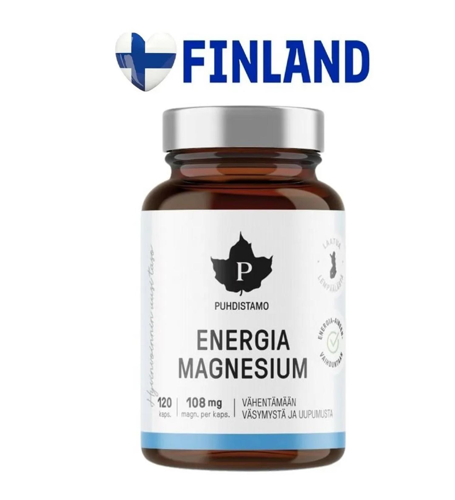 Moller Puhdistamo Energia Magnesium 120 capsules - Buy Online on GoSupps.com