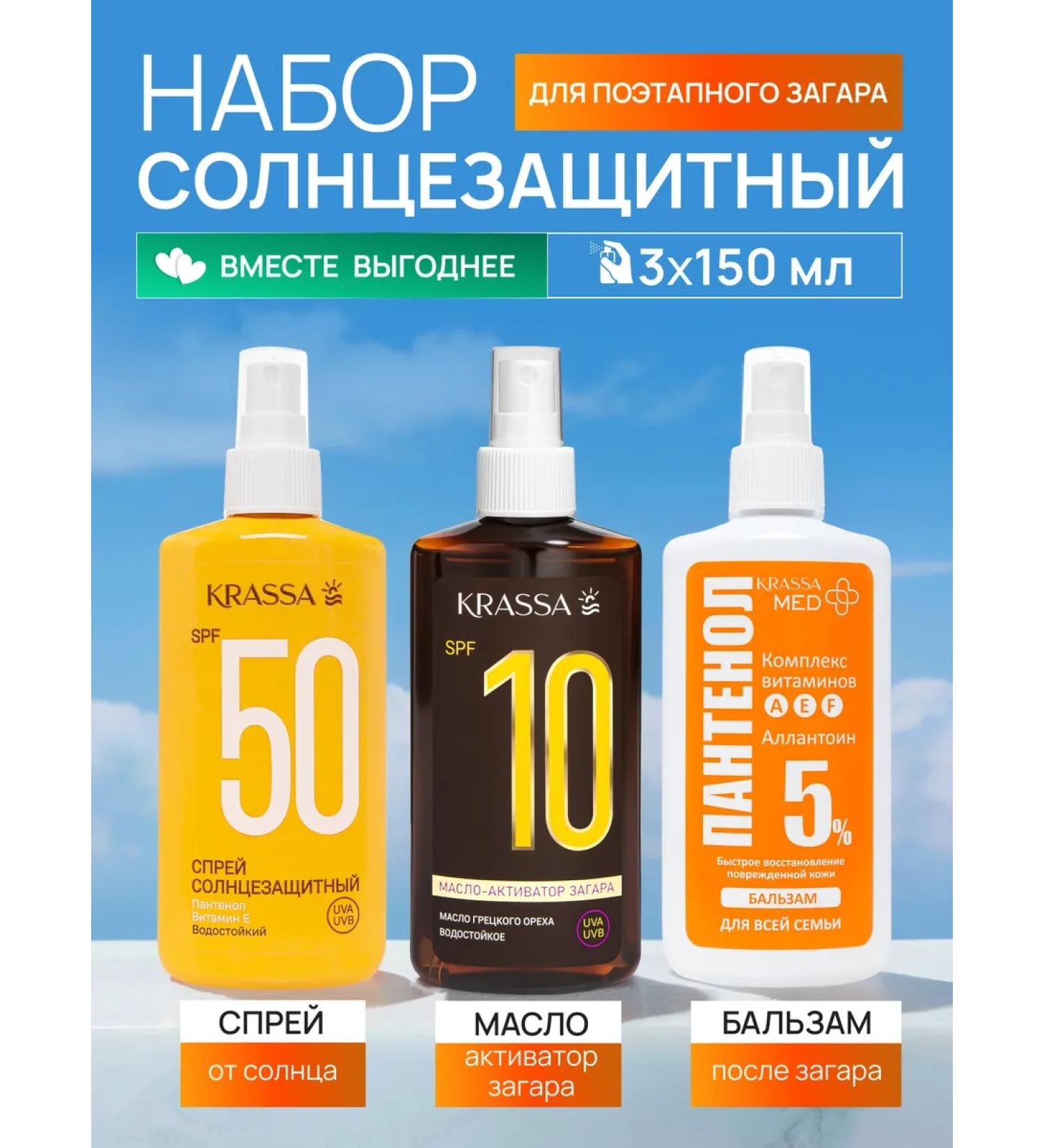 KRASSA Sunscreen set for active tanning - Buy Online on GoSupps.com