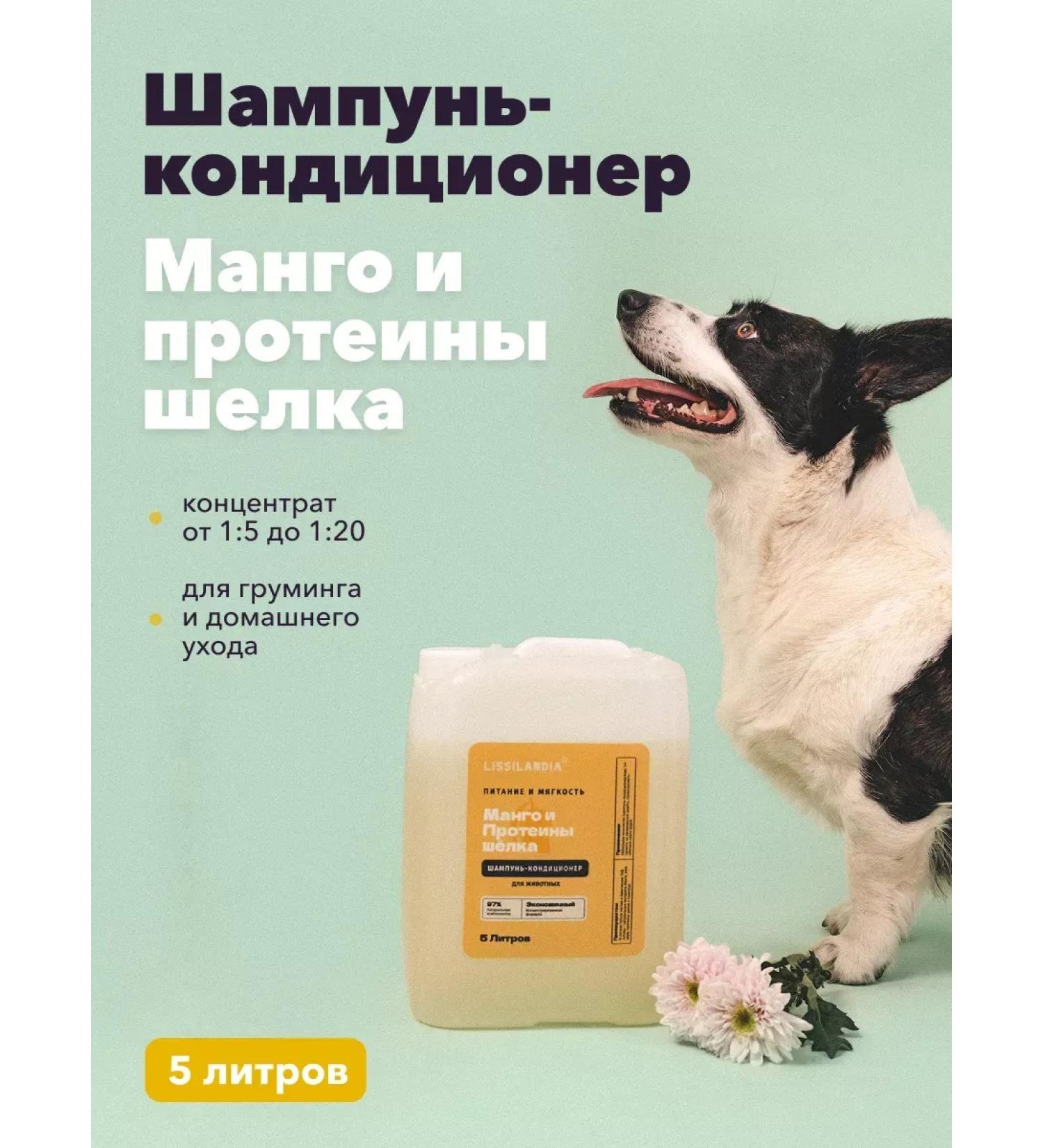 LISSILANDIA Contractor shampoo is nutritious for dogs and cats 5 liters - Buy Online on GoSupps.com