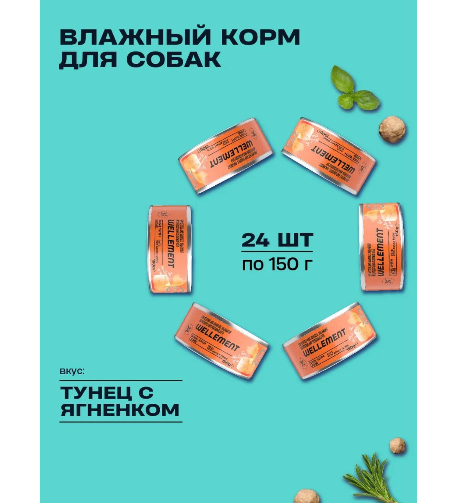 Wellement Wet food for adult dogs with tuna and lamb - Buy Online on GoSupps.com