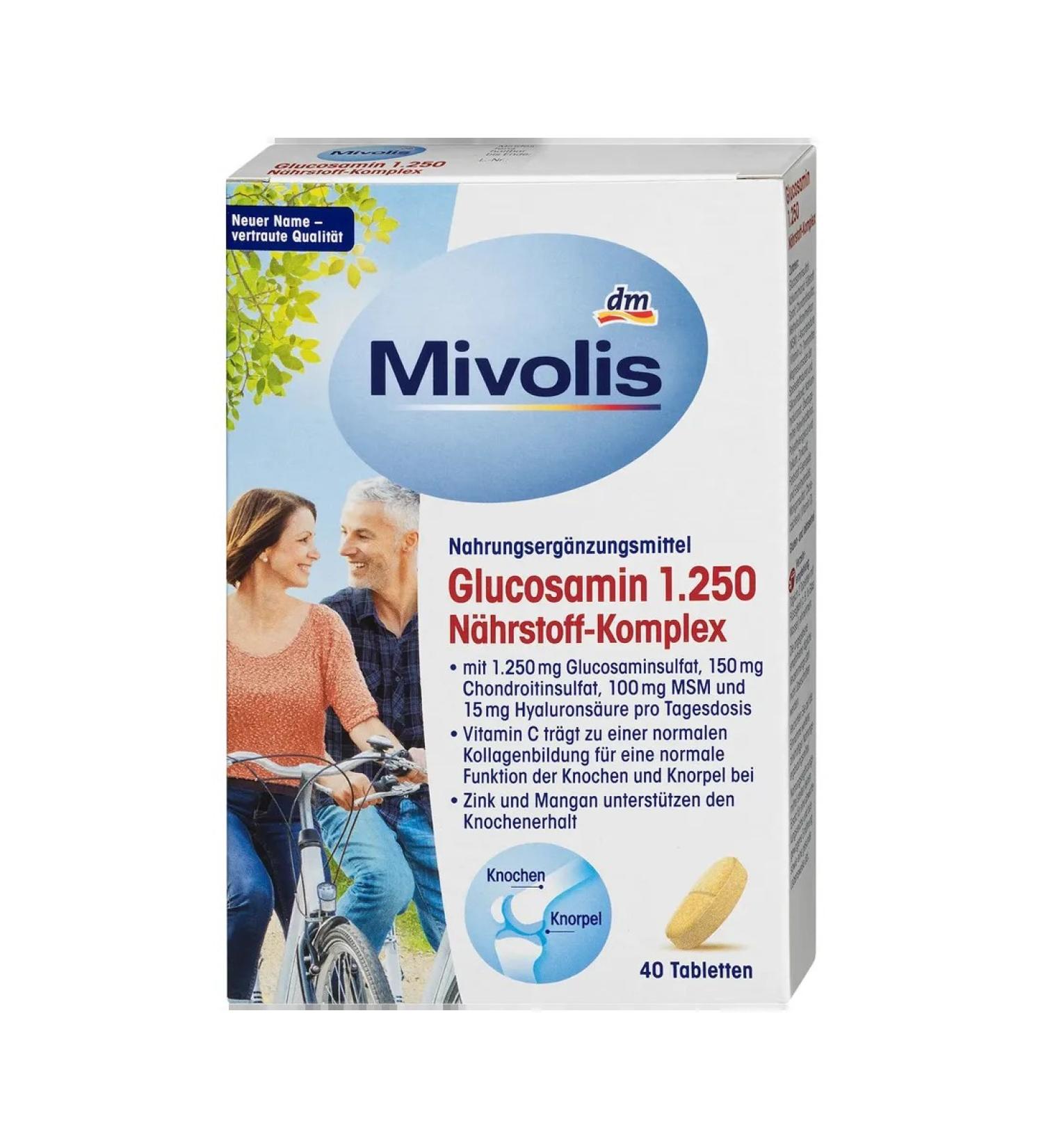 Mivolis Glucosamine (1250 complex) 40 pcs. (66g.) - Buy Online on GoSupps.com