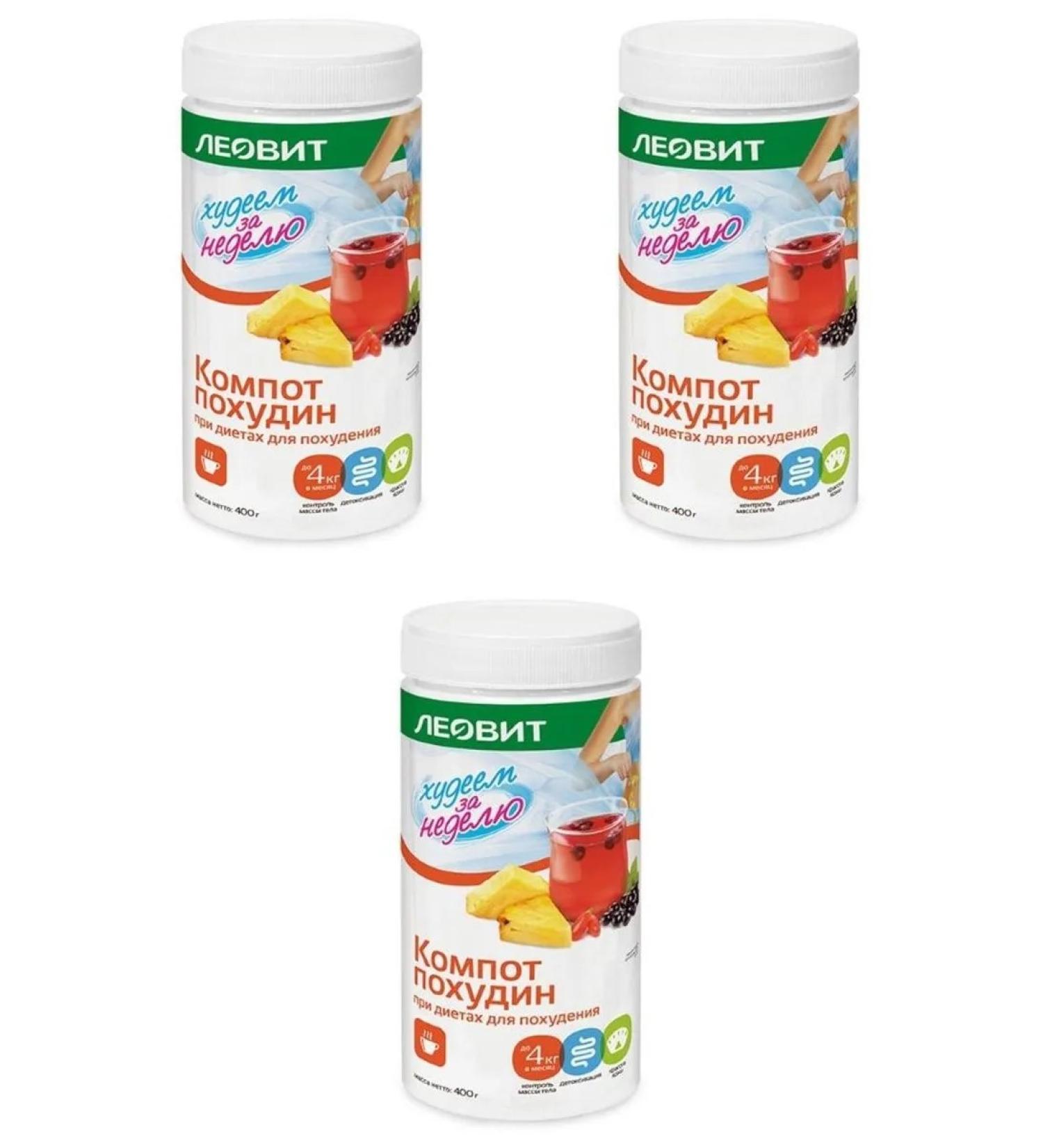 LEOVIT compote dietichin 400g bank 3 pcs - Buy Online on GoSupps.com