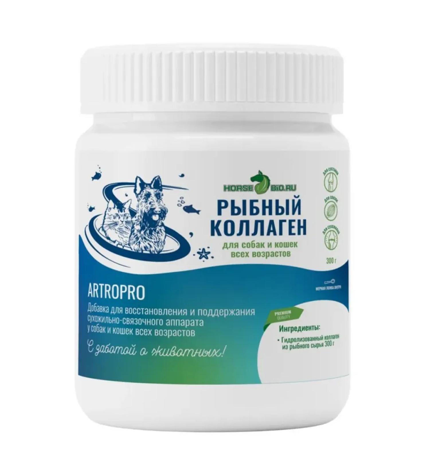 Horse-Bio Artropro fish collagen for dogs and cats 300 g - Buy Online on GoSupps.com