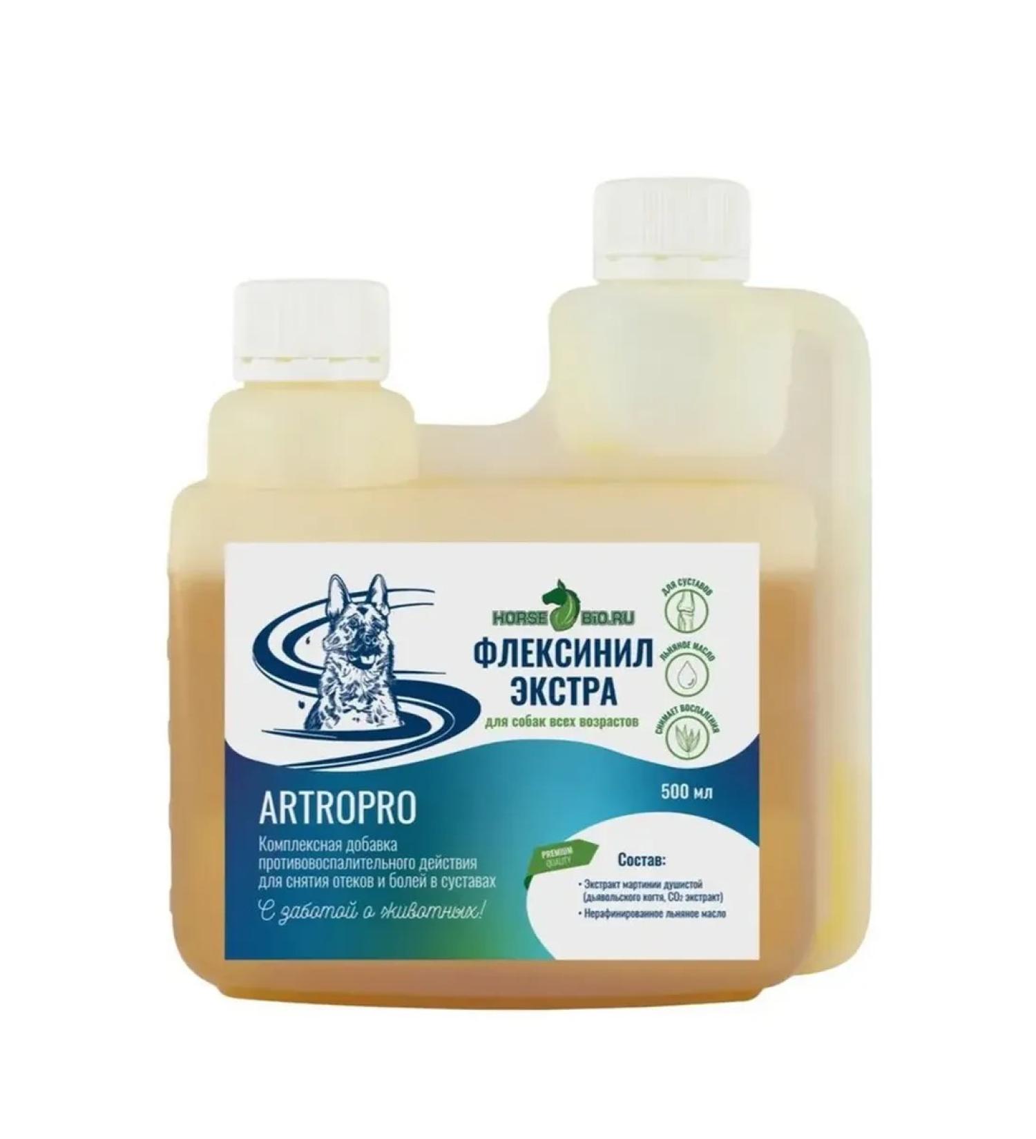 HorseBio Top dressing flexil Extropro Extra for large dogs 500 ml - Buy Online on GoSupps.com