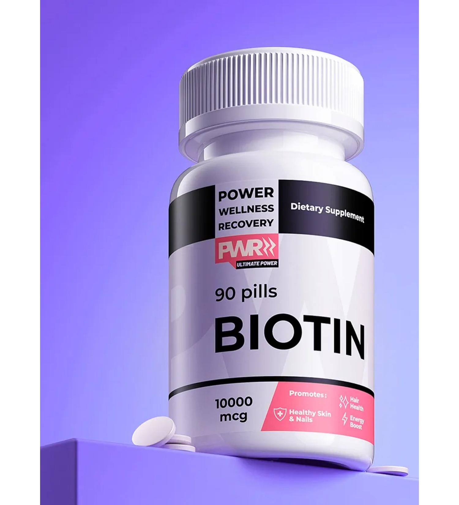 PWR Ultimate Power BIOTIN 10 000 hair vitamins - Buy Online on GoSupps.com