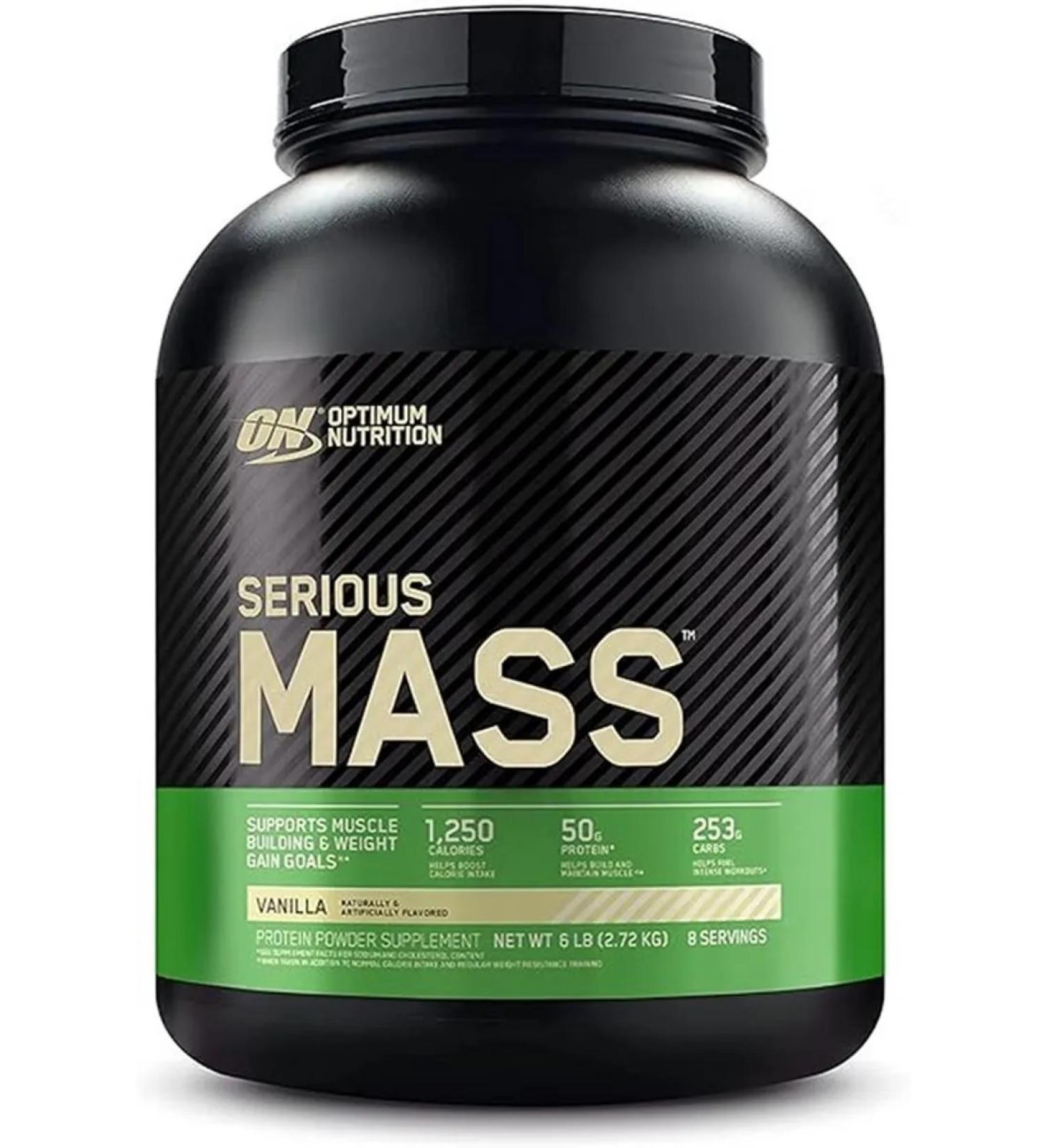 Optimum Nutrition Serious Mass Vanilla Sirius Mass Vanil 6 pounds - Buy Online on GoSupps.com