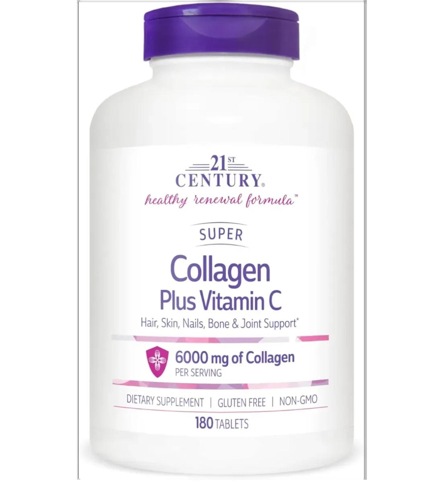 21st Century Super Collagen Plus Vitamin C 180 Tablets (Collagen) - Buy Online on GoSupps.com