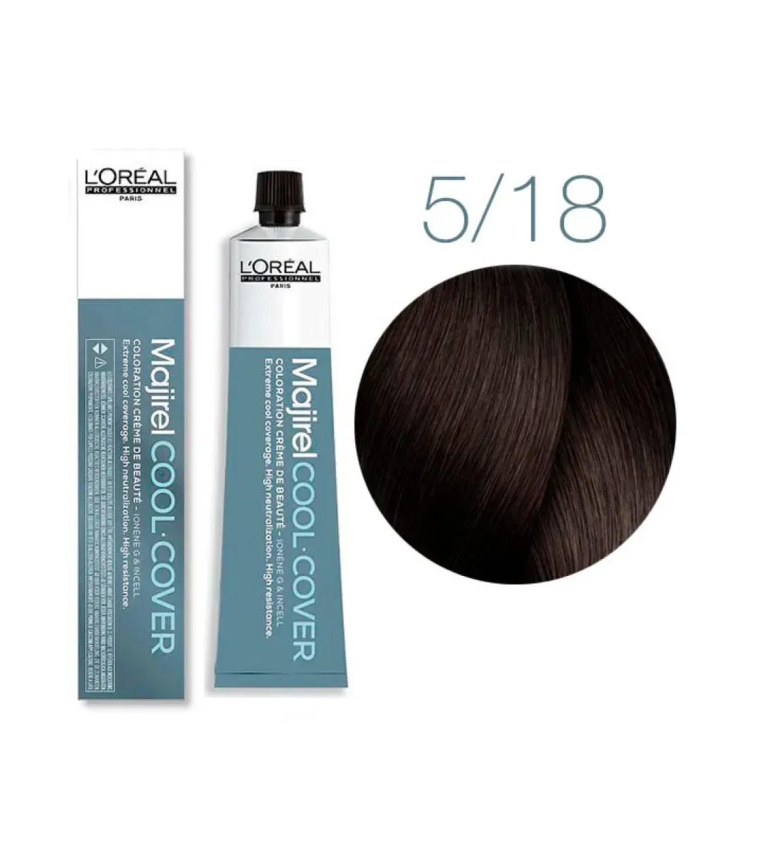 L'Oreal Professionnel Majirel Cool Cover 5.18 Mazhirel Kul Caver 50 ml - Buy Online on GoSupps.com