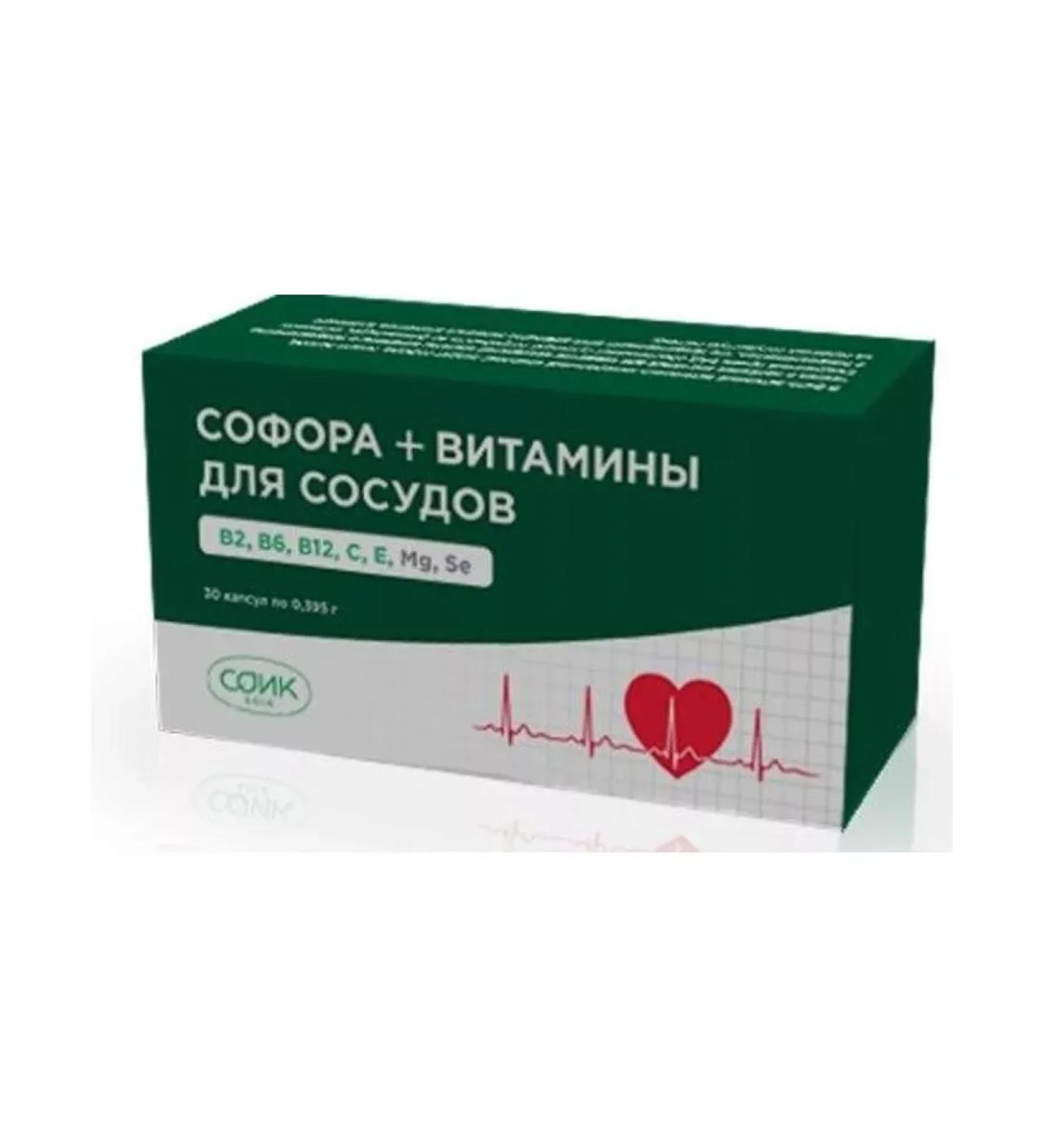 Soik LLC Sophora+Vitamins for blood vessels N30 caps 395MG-1pcs