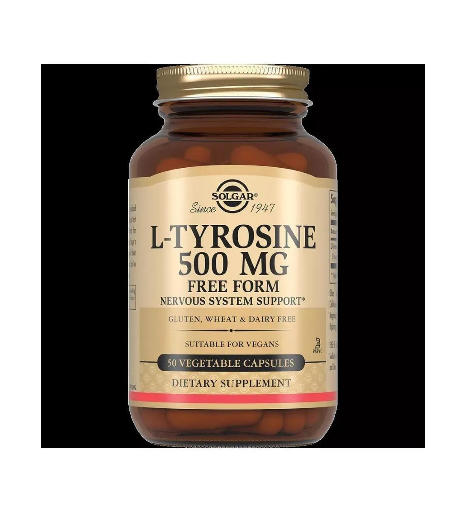 SOLGAR L-tyrosin 500 mg N50 caps 716MG-1 pound