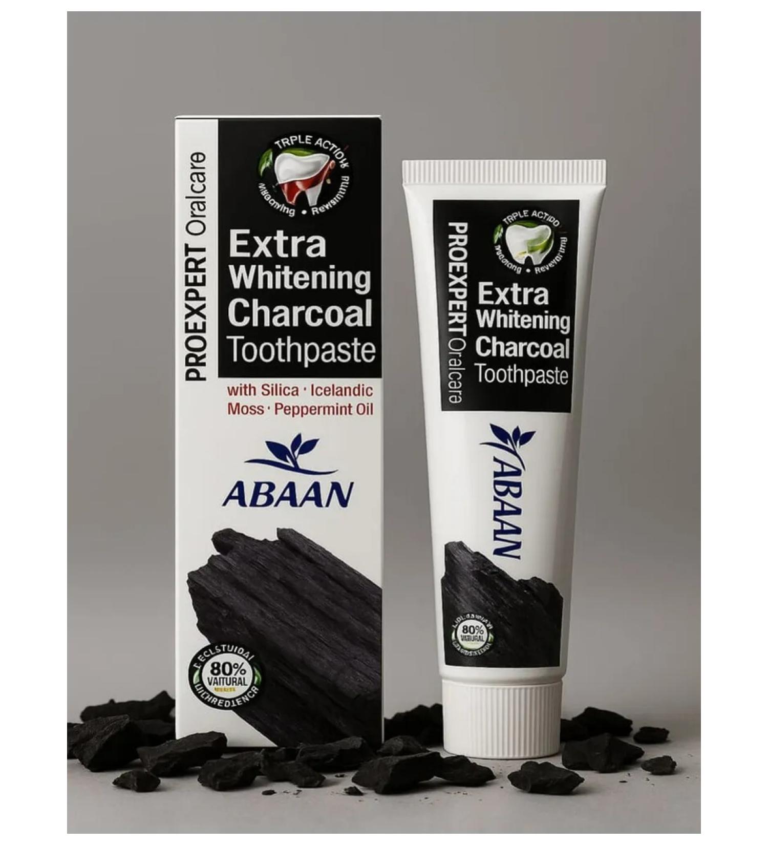 Extra toothpaste whitening with coal