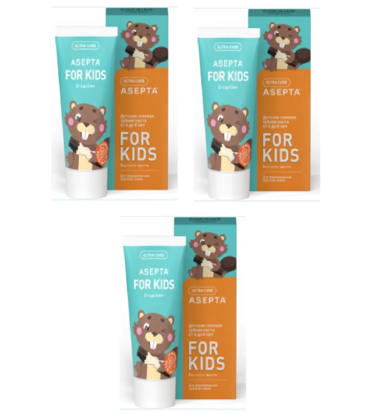 ASEPTA KIDS GELENA TYAL PASA 4-8 years old 50ml 3 pcs - Buy Online on GoSupps.com