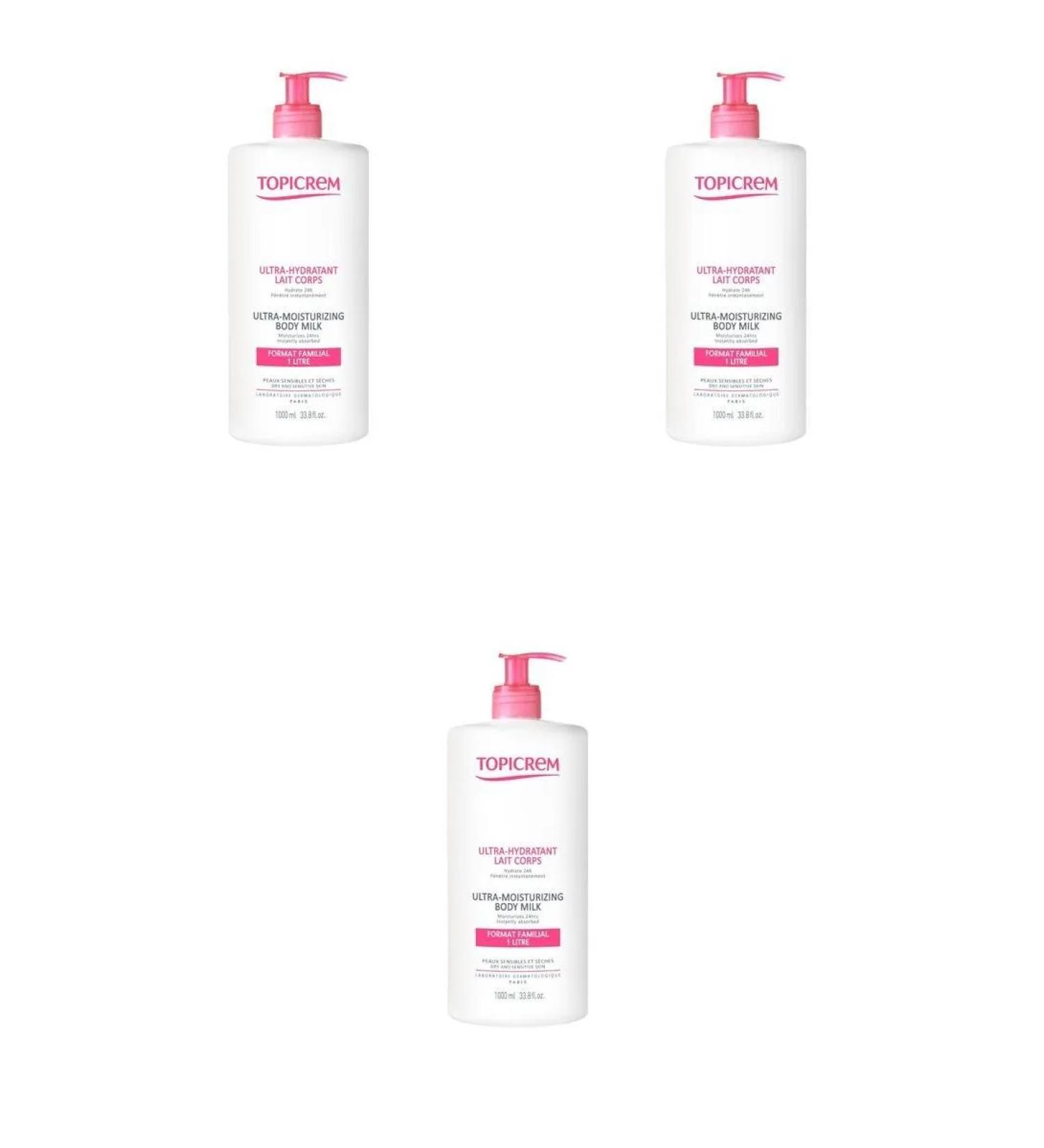 Topicrem milk ultra-sound for body 1000ml 3 pcs