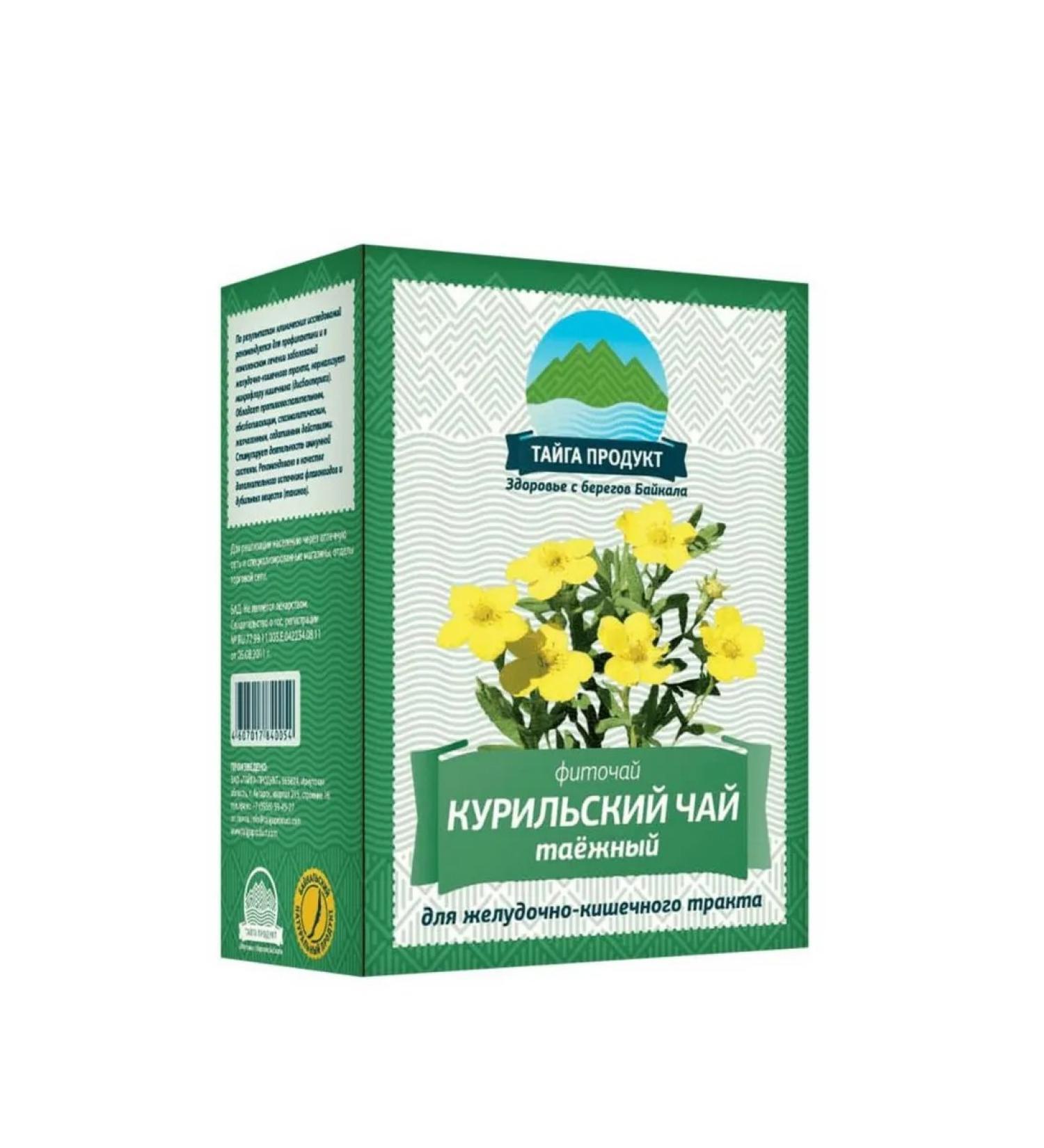 Taiga Product "Kurilian tea" for the stomach and intestines sheet 50 g