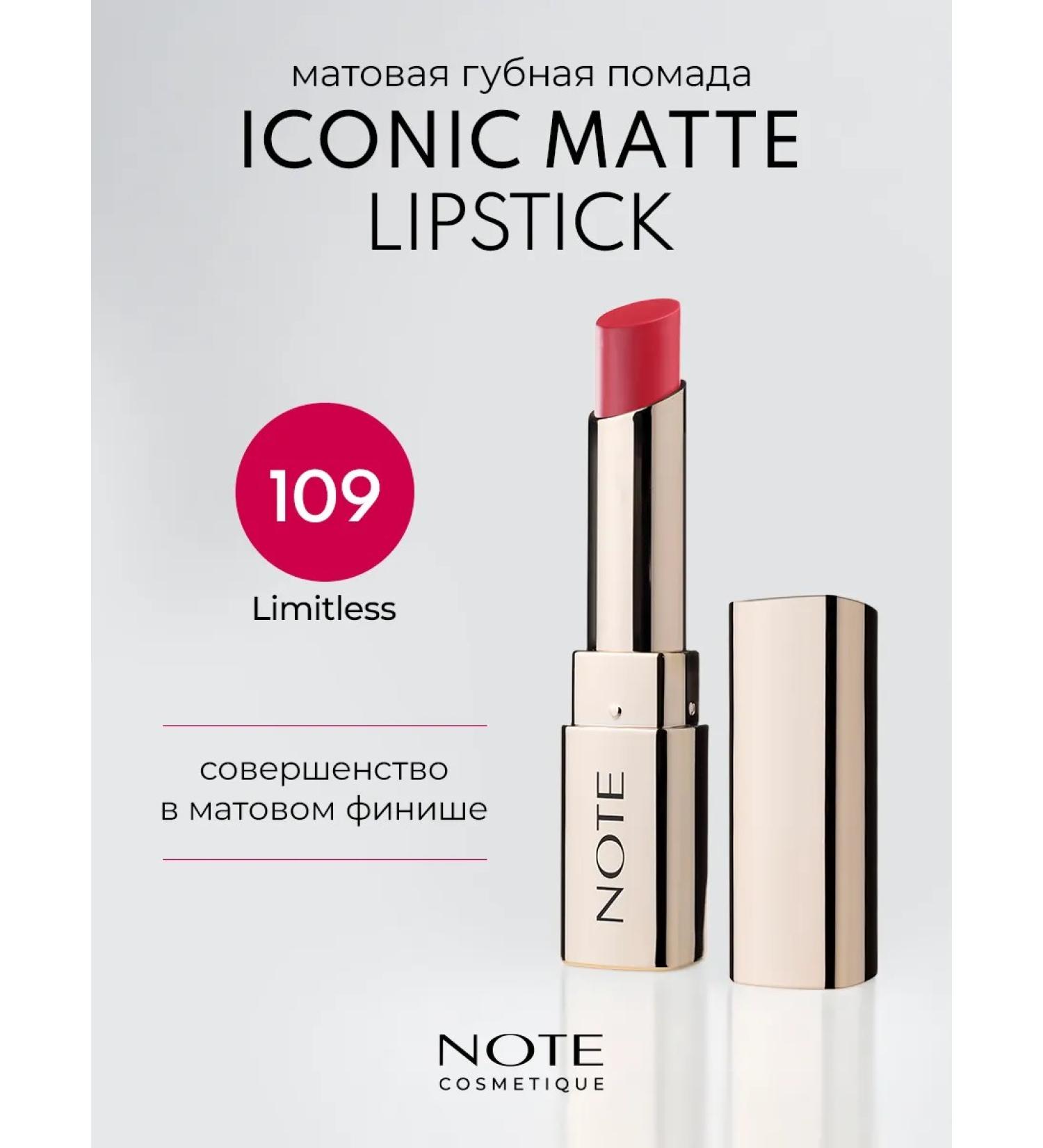 NOTE cosmetique Velvet lipstick Iconic Matte 109 Limitless - Buy Online on GoSupps.com