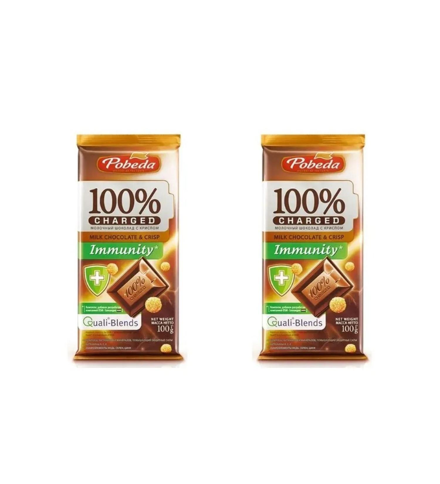 Charged Milk chocolate with KRIPOM Immunity 100g 2 pcs