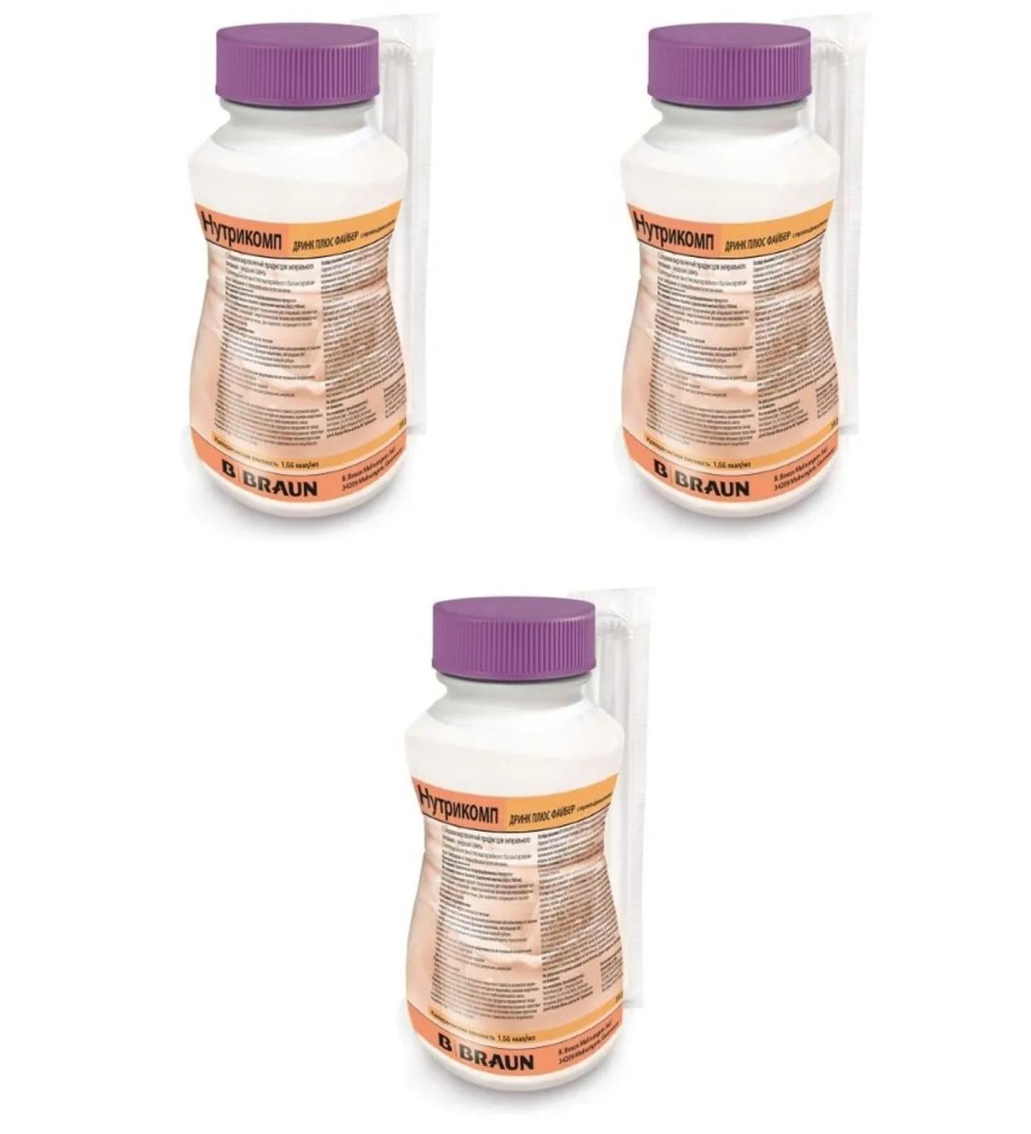 NUTRICOMP Drink plus Fayber mixture liquid d nt per 200ml 3 pcs