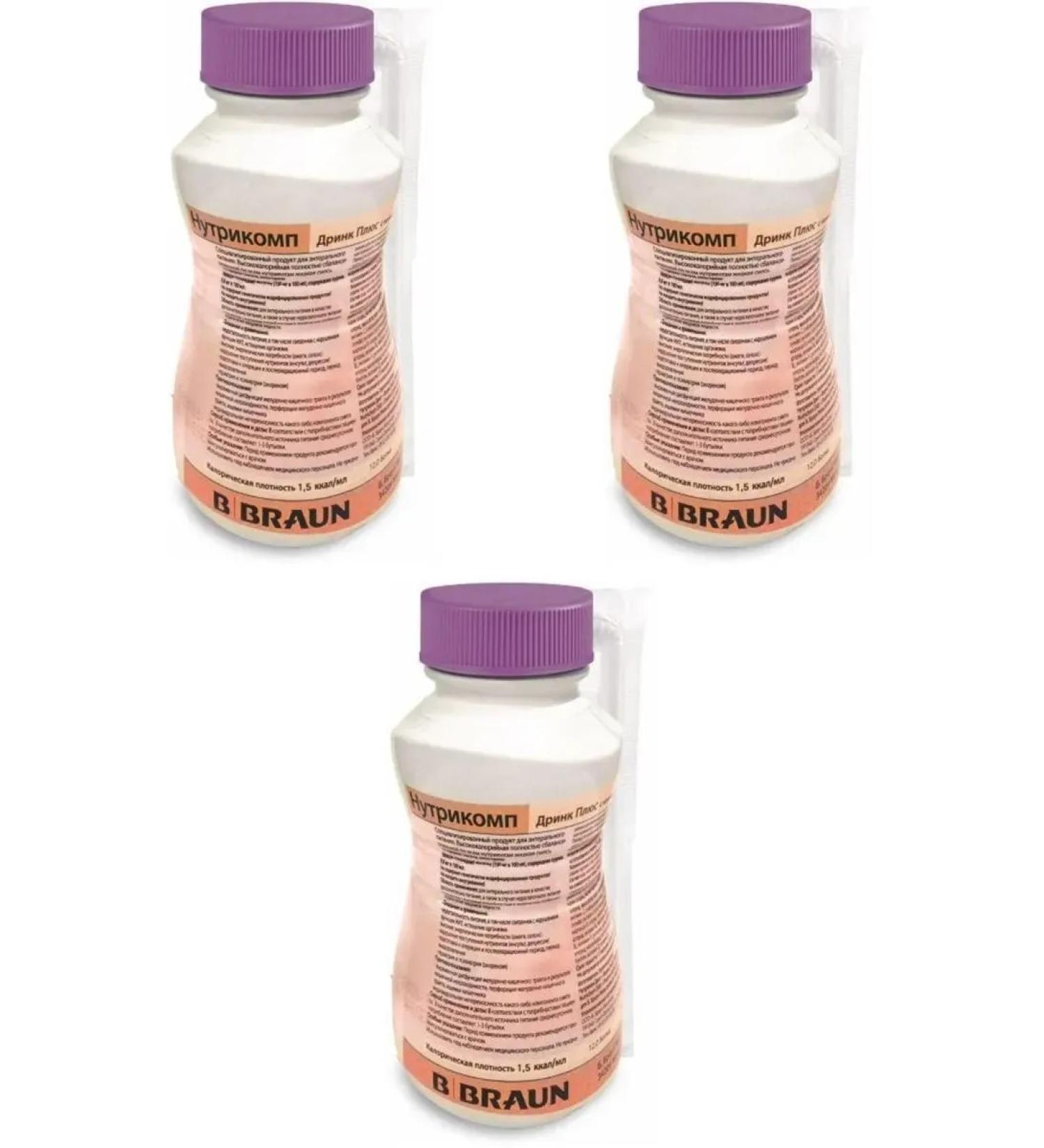 NUTRICOMP Drink plus mixture liquid d Ent tuber 200ml 3 pcs