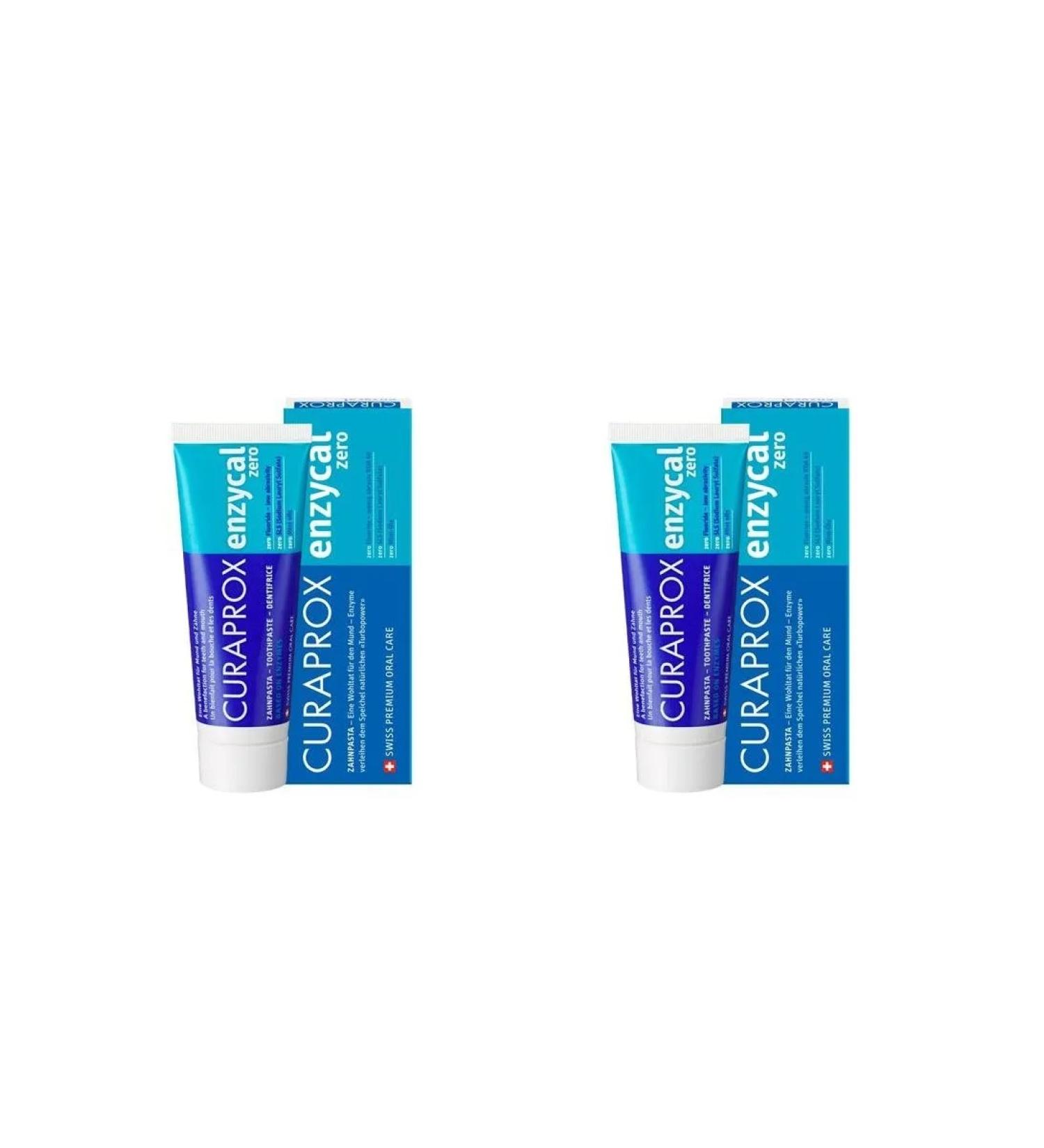 Curaprox Enzycal Zero 75ml Toothpaste 2 pcs - Buy Online on GoSupps.com