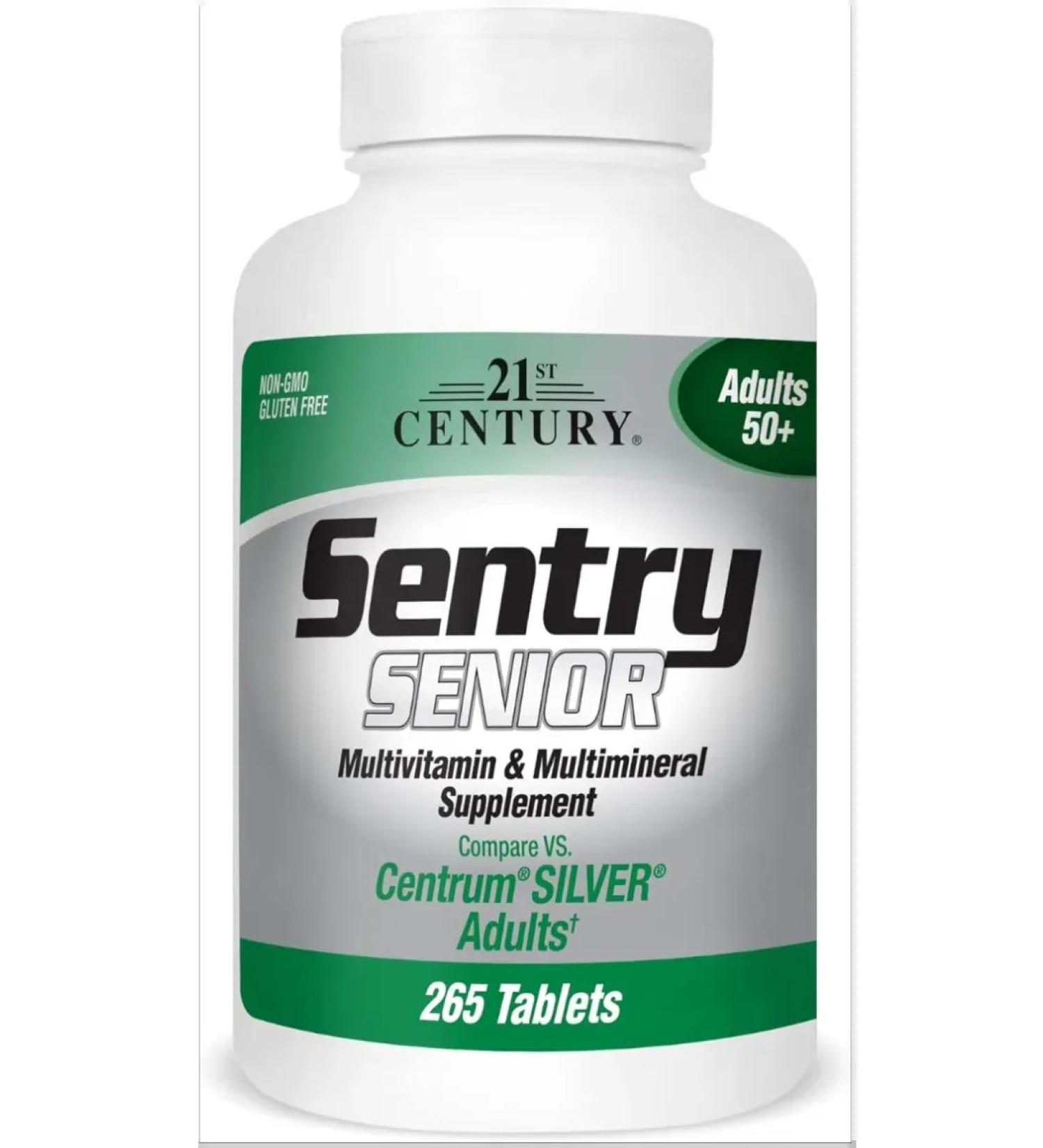 21st Century Sentry Senior 50+ 265 Tablets (vitamins for people 50+ years old) - Buy Online on GoSupps.com