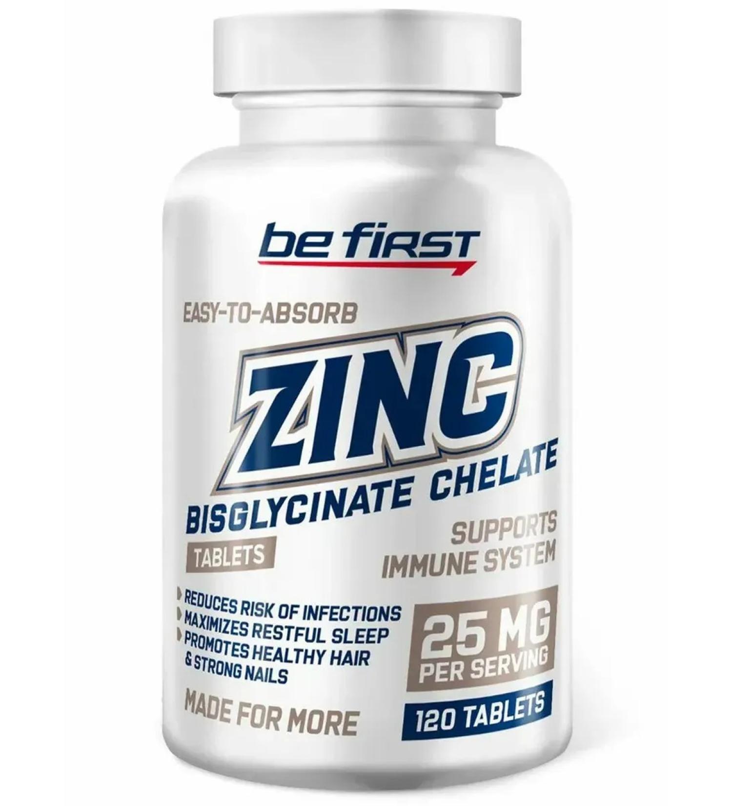 Be First Zinc Bisglycinate 120 tablets - zinc bisginate